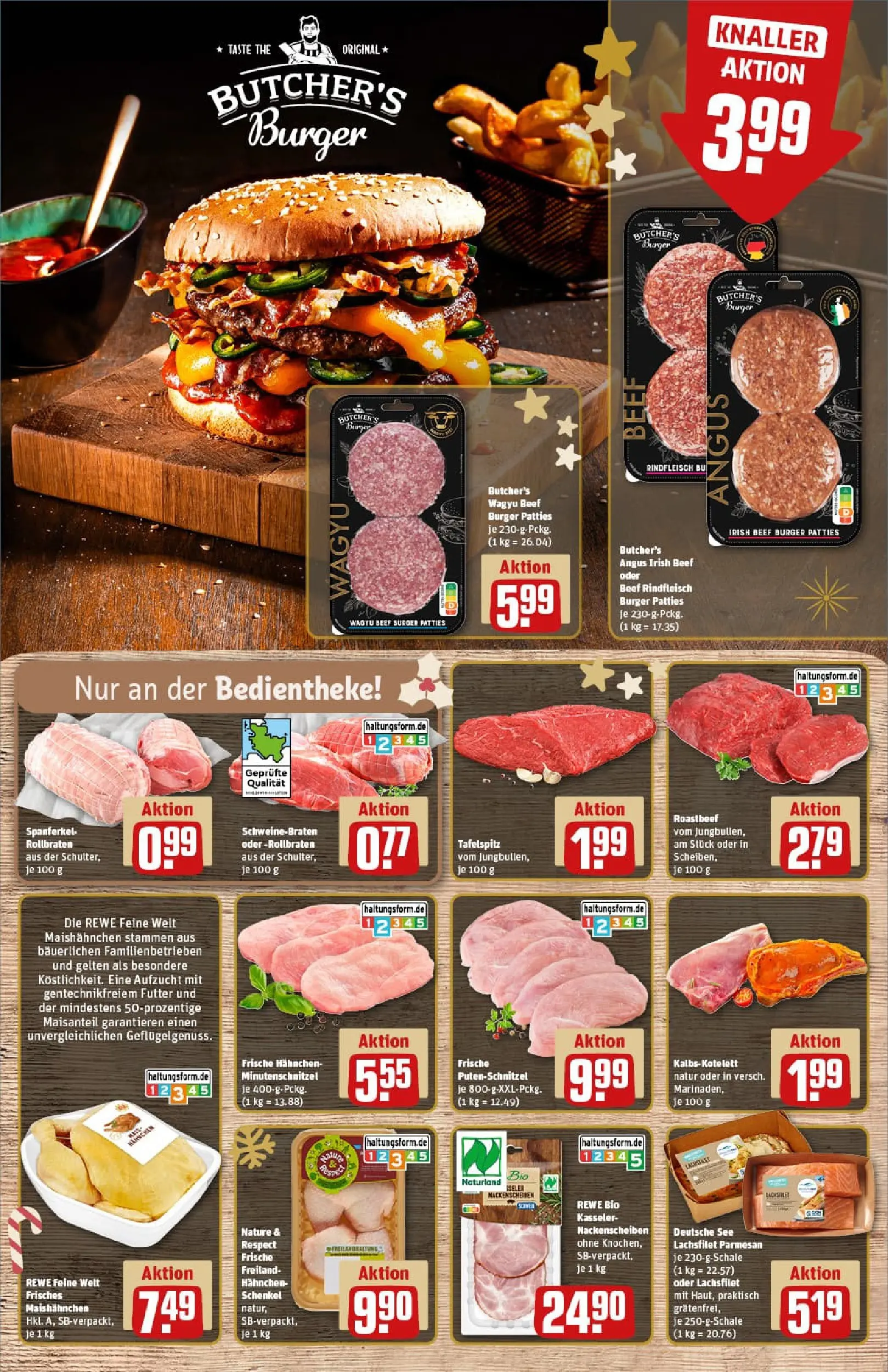 REWE Prospekt ab 01.12.2025 zum Blättern » Angebote | Seite: 10 | Produkte: Top, Roastbeef, Putenschnitzel, Steak