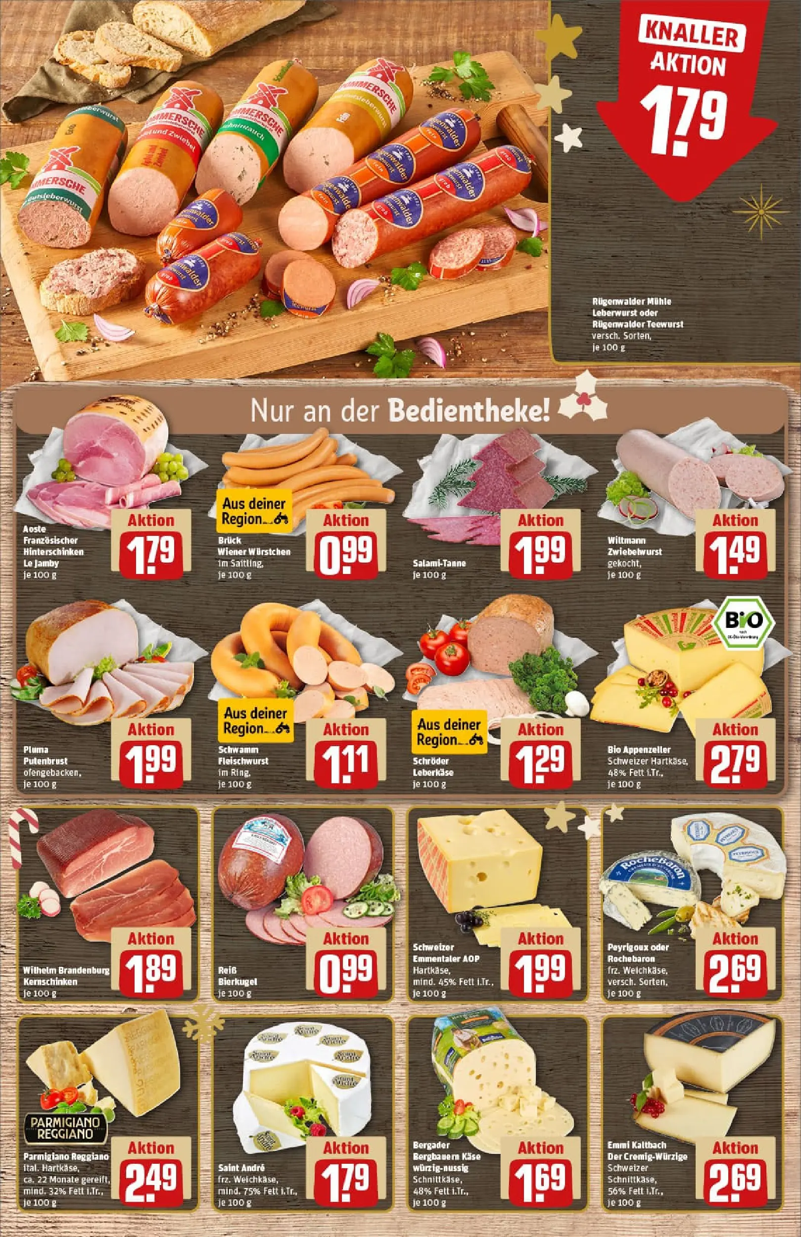 REWE Prospekt ab 01.12.2025 zum Blättern » Angebote | Seite: 9 | Produkte: Mühle, Wiener wurstchen, Käse, Reis