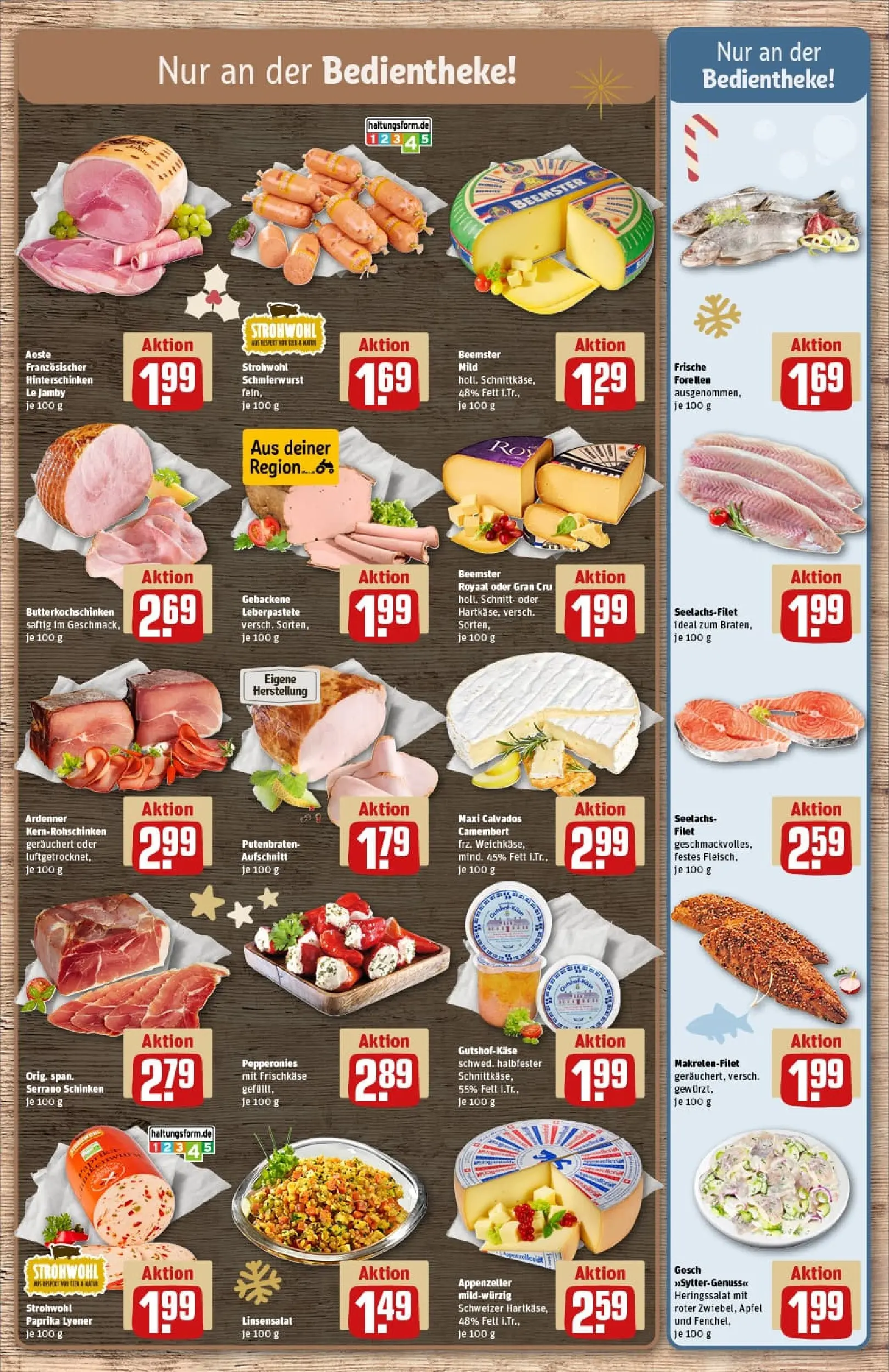 REWE Prospekt ab 01.12.2025 zum Blättern » Angebote | Seite: 11 | Produkte: Toast, Salami, Raclette, Schafskase