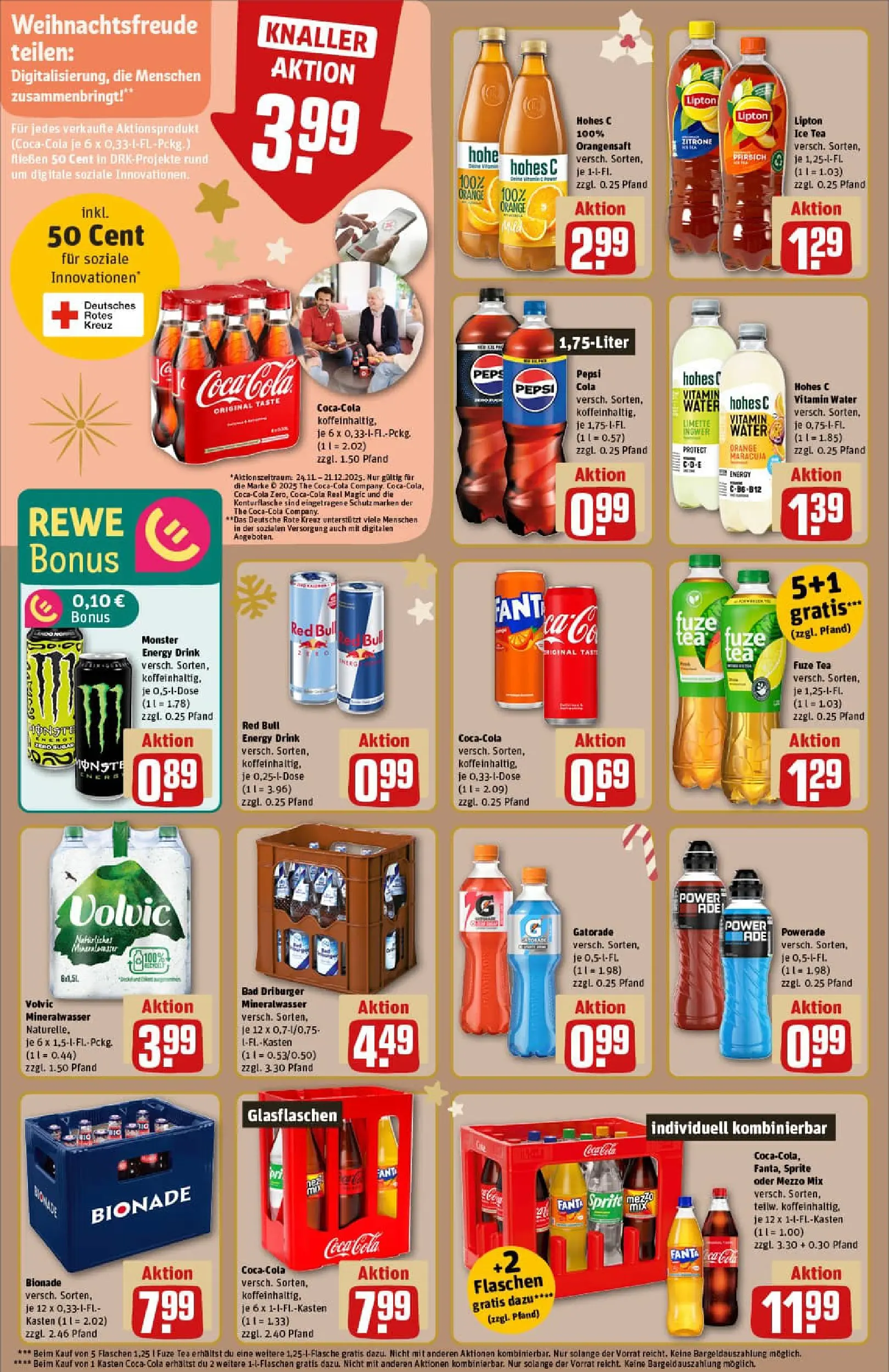 REWE Prospekt ab 01.12.2025 zum Blättern » Angebote | Seite: 20 | Produkte: Fanta, Orangensaft, Powerade, Limette