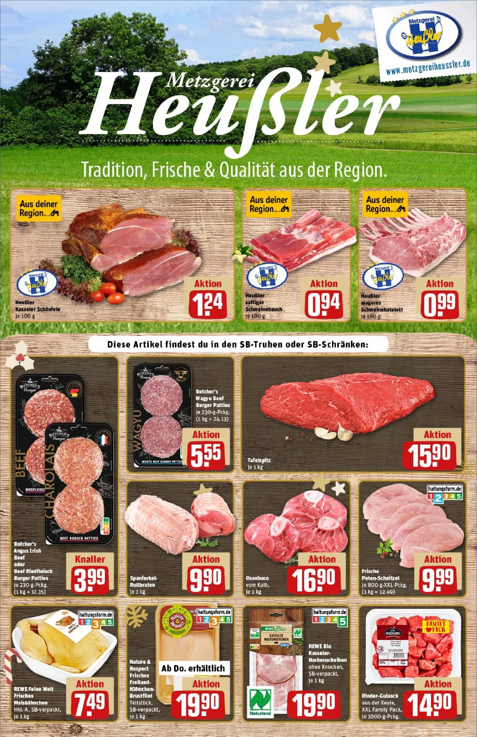 REWE Prospekt ab 01.12.2025 zum Blättern » Angebote | Seite: 8 | Produkte: Tafelspitz, Rindergulasch, Hahnchen, Rindfleisch