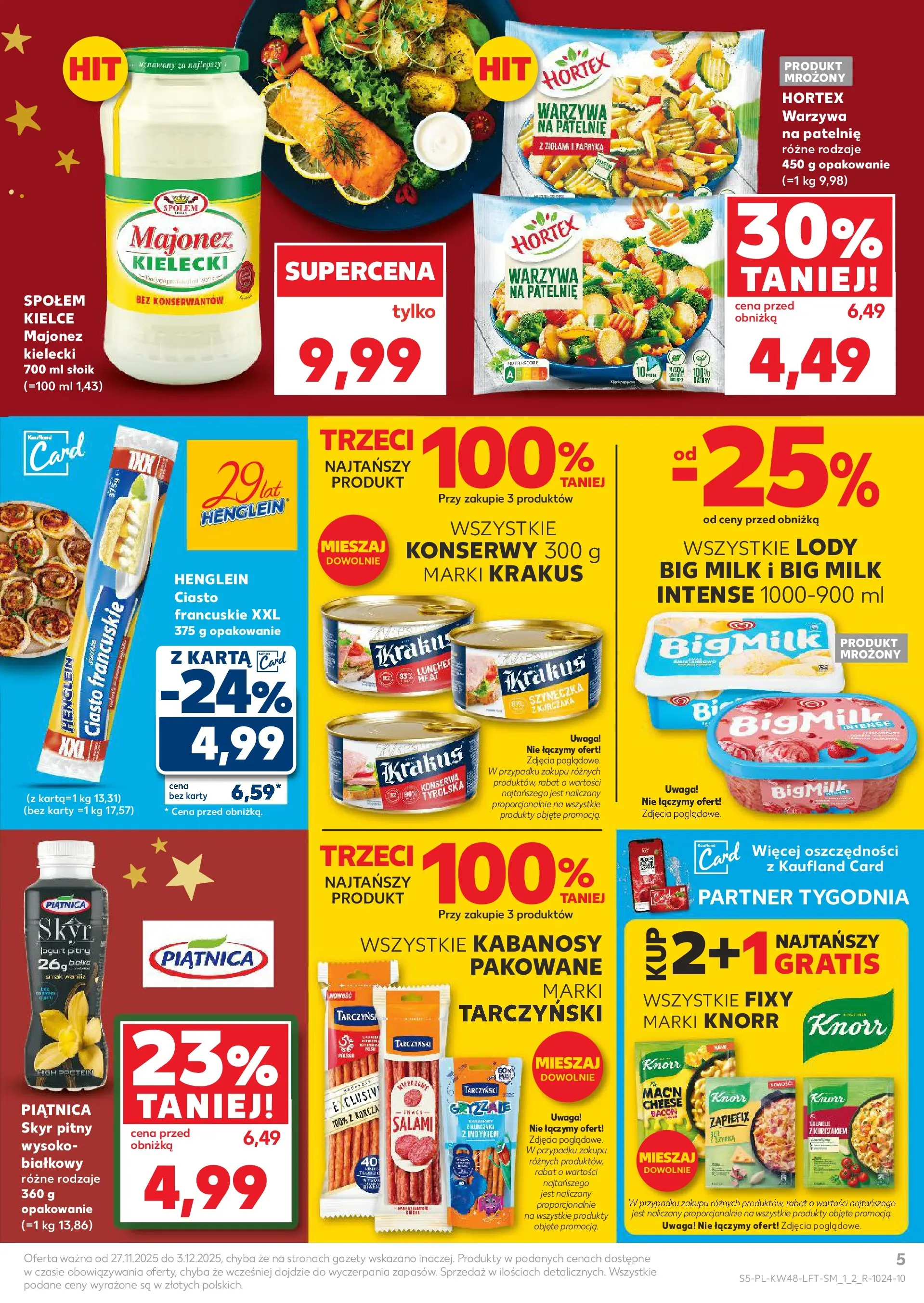Kaufland gazetka od 27.11.2025 - od jutra PDF | Strona: 5 | Produkty: Papryka, Big Milk, Jogurt, Warzywa