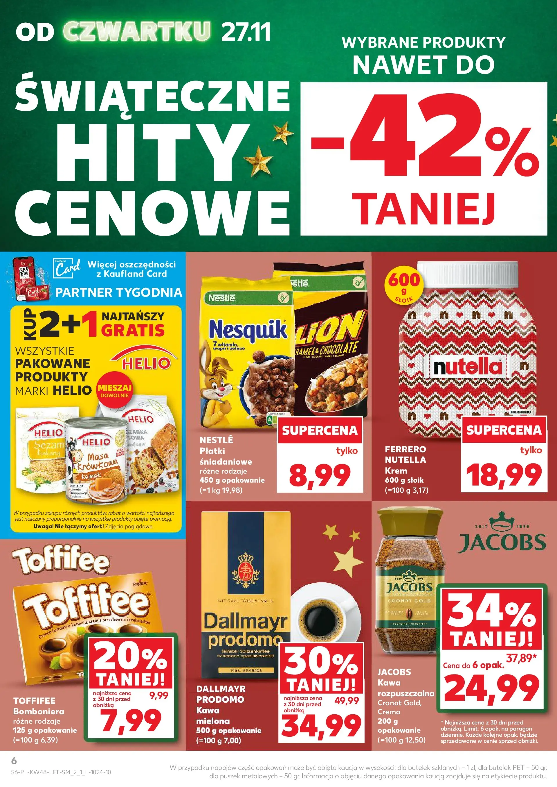 Kaufland gazetka od 27.11.2025 - od jutra PDF | Strona: 6 | Produkty: Nutella, Żelazo, Płatki, Sezam