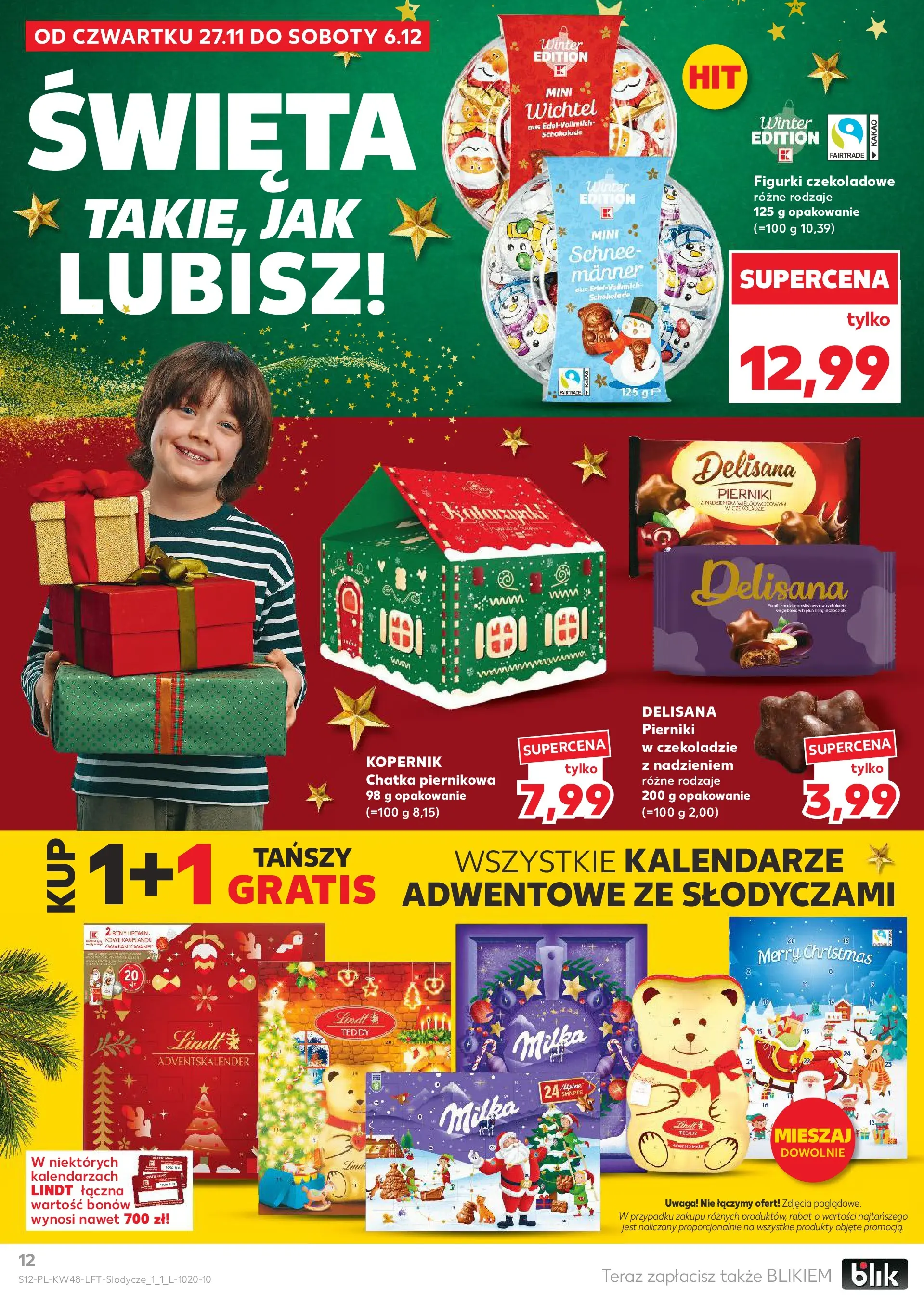 Kaufland gazetka od 27.11.2025 - od jutra PDF | Strona: 12 | Produkty: Pierniki, Kakao, Figurki, Milka