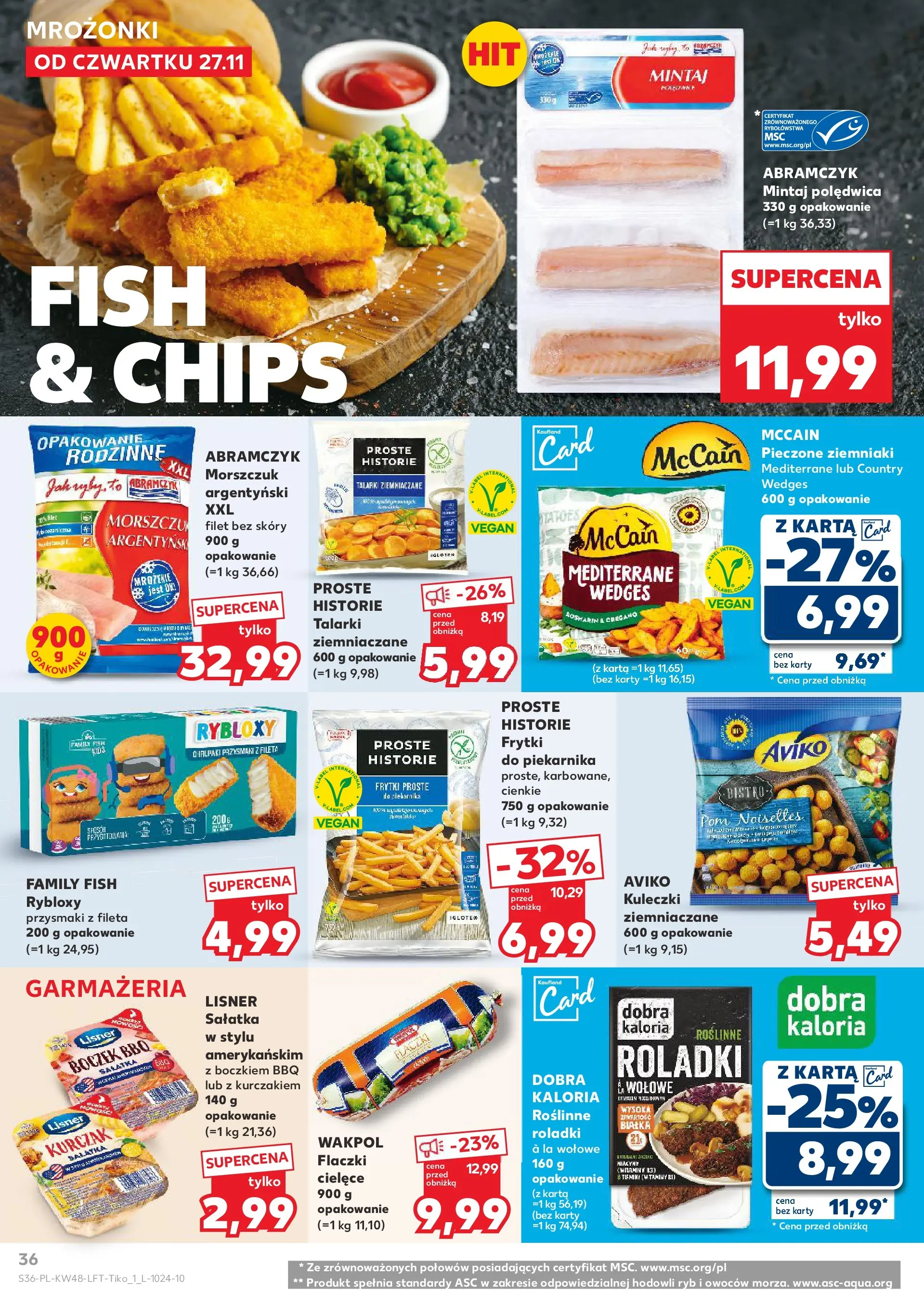 Kaufland gazetka od 27.11.2025 - od jutra PDF | Strona: 36 | Produkty: Oregano, Kurczak, Mintaj, Boczek