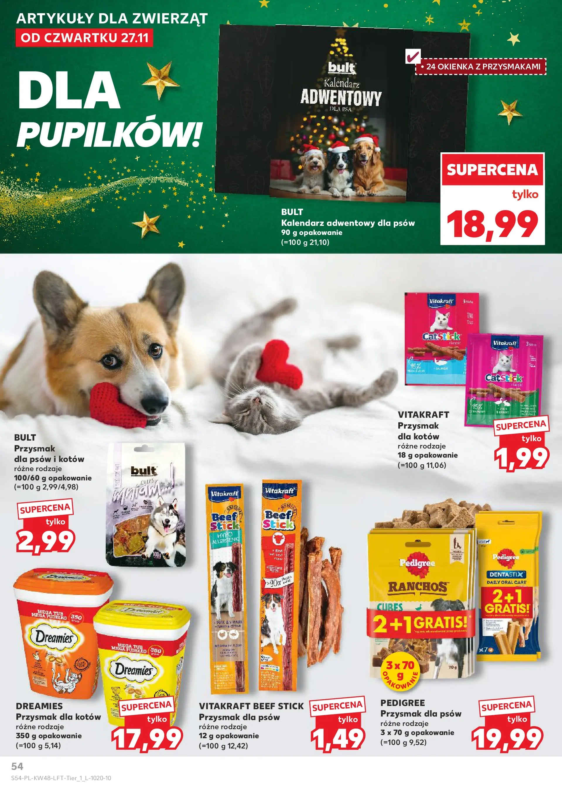 Kaufland gazetka od 27.11.2025 - od jutra PDF | Strona: 54 | Produkty: Kalendarz adwentowy, Kalendarz, Pudełko, Pedigree