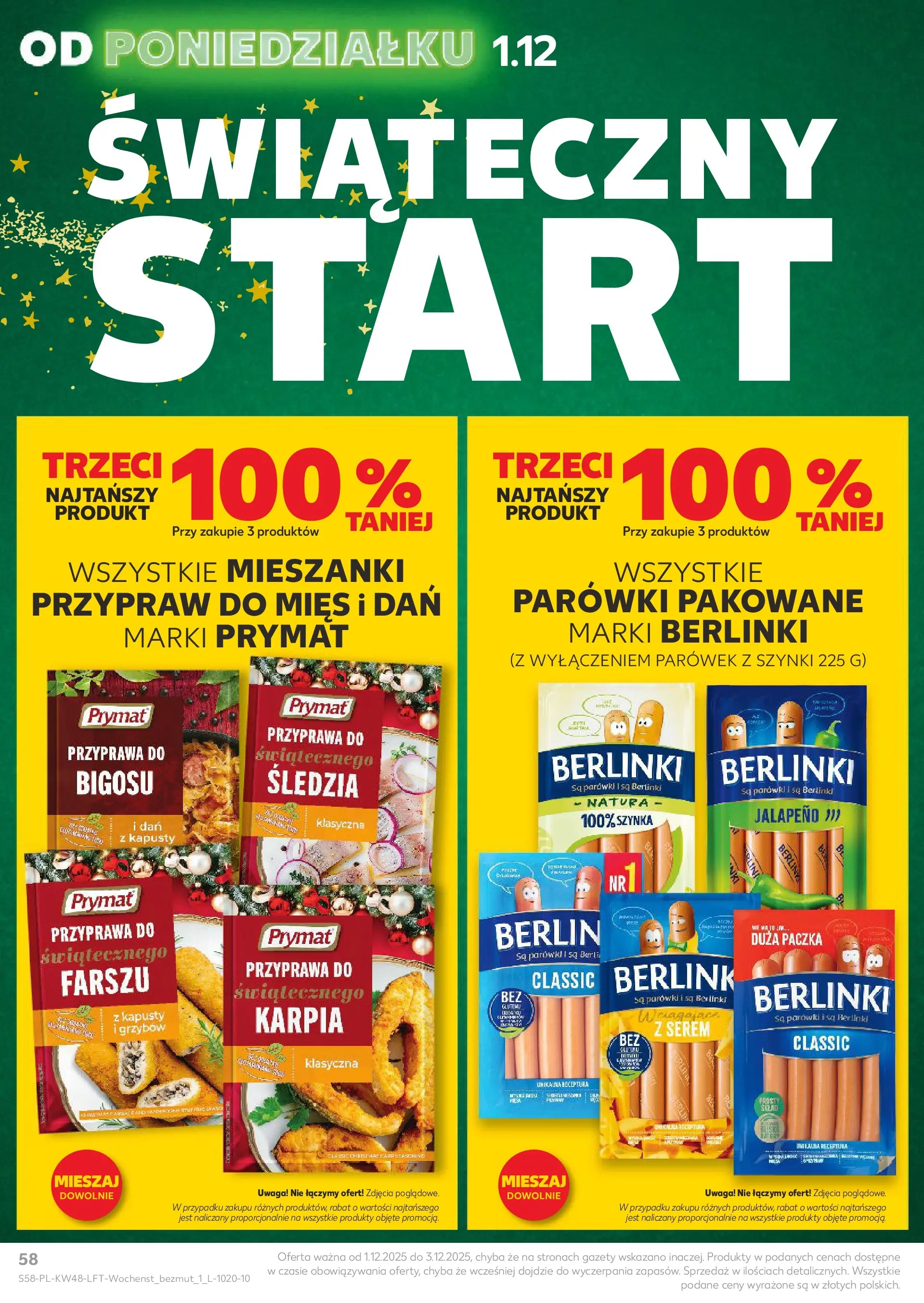 Kaufland gazetka od 27.11.2025 - od jutra PDF | Strona: 58 | Produkty: Parówki, Szynka