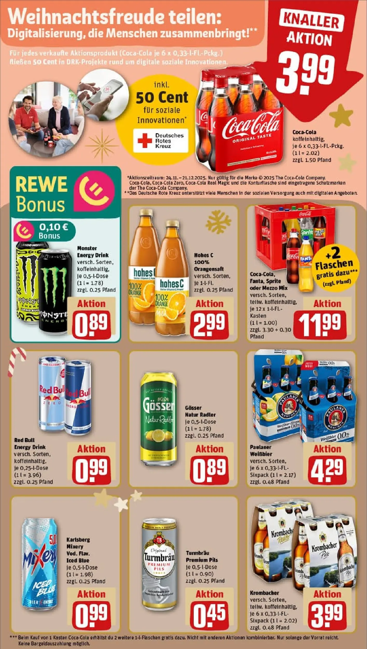 REWE Prospekt ab 01.12.2025 zum Blättern » Angebote | Seite: 16 | Produkte: Nescafe, Kinder riegel, Nudeln, Dolce gusto