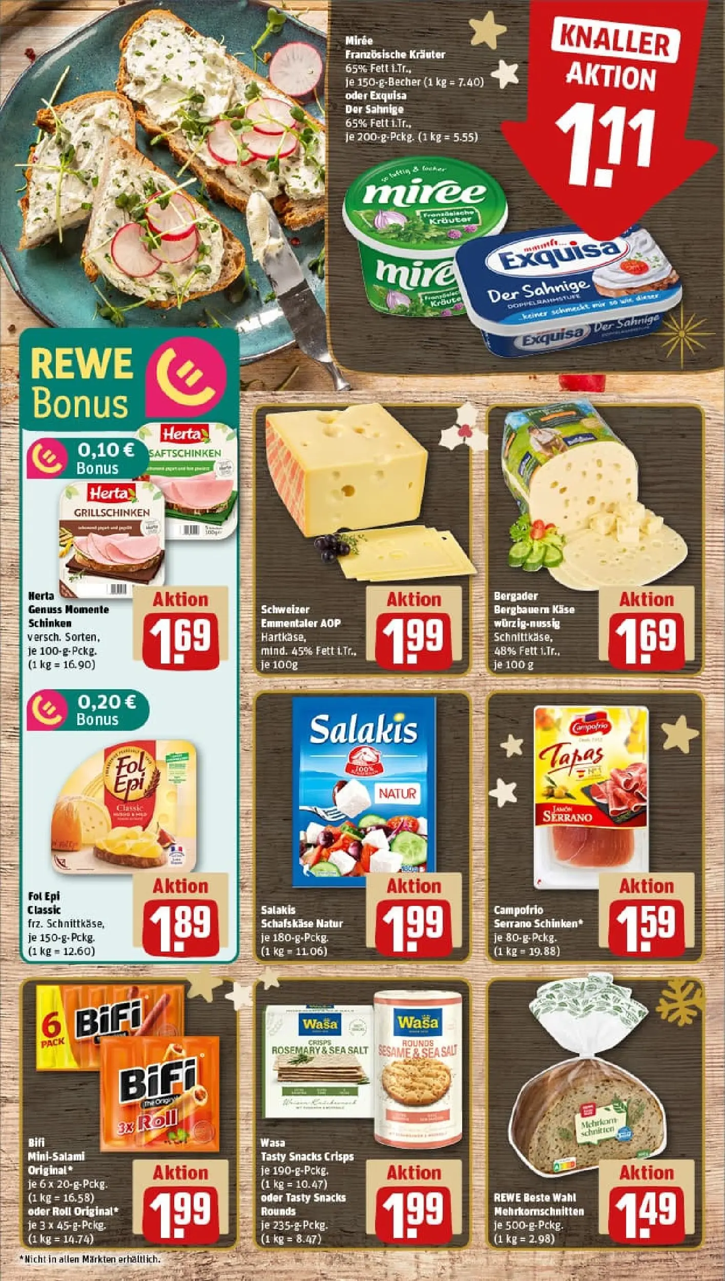 REWE Prospekt ab 01.12.2025 zum Blättern » Angebote | Seite: 13 | Produkte: Mozzarella, McCain, Frosta, Fisch