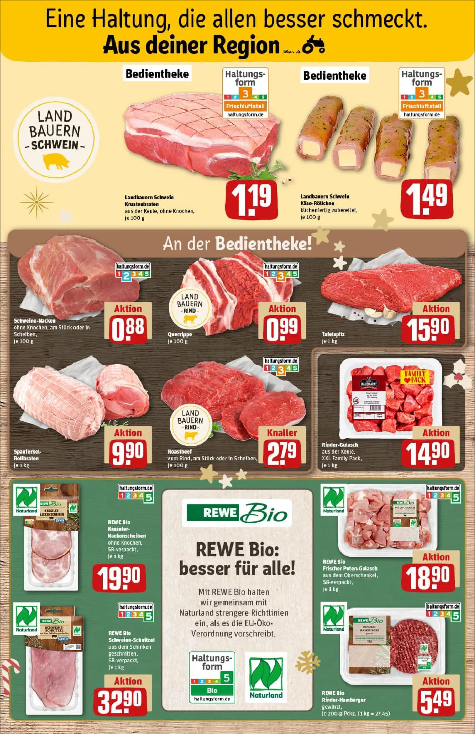 REWE Prospekt ab 01.12.2025 zum Blättern » Angebote | Seite: 11 | Produkte: Tafelspitz, Rindergulasch, Burger, Krustenbraten