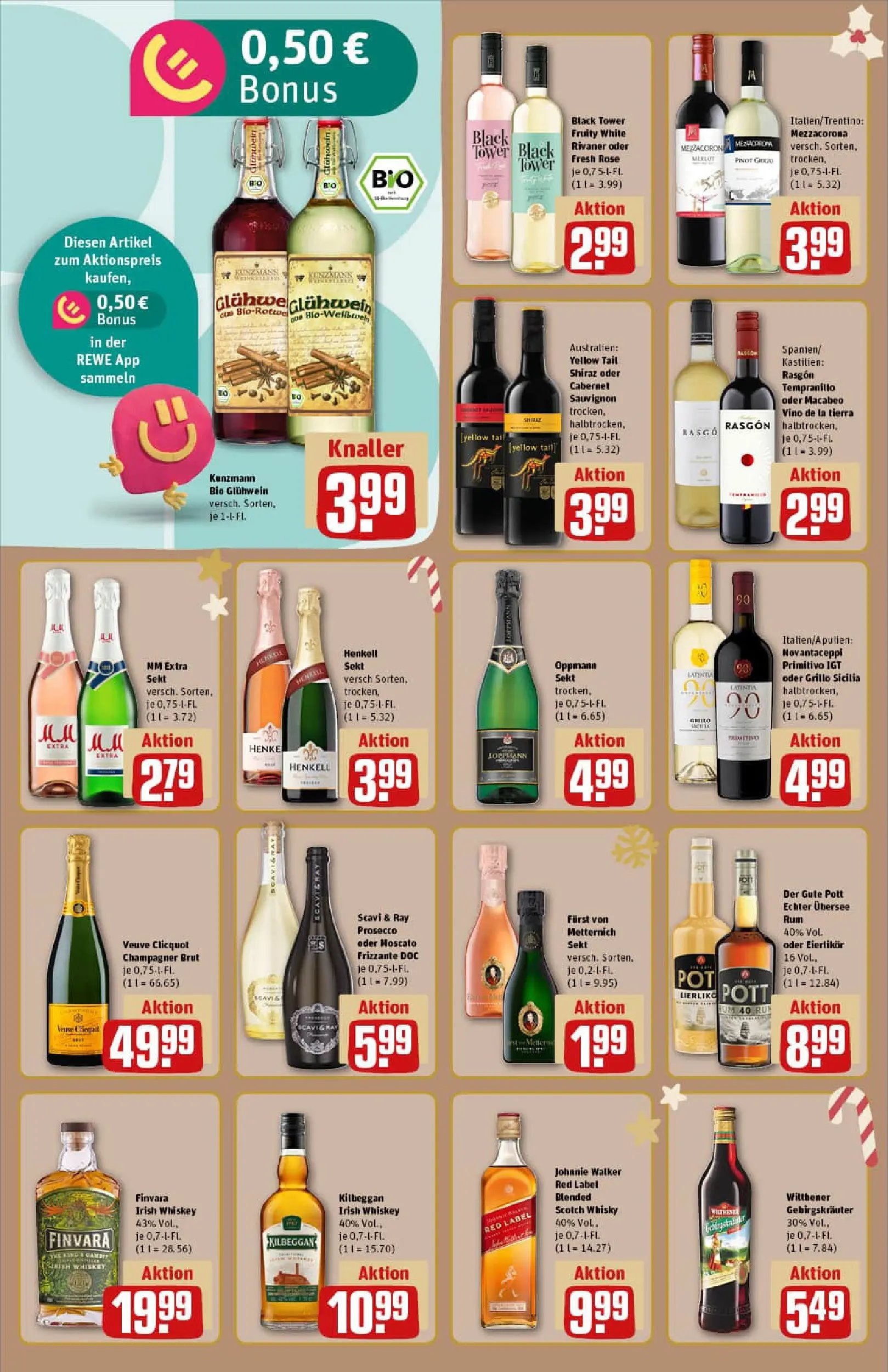 REWE Prospekt ab 01.12.2025 zum Blättern » Angebote | Seite: 20 | Produkte: Furst von metternich, Sekt, Rum, Prosecco