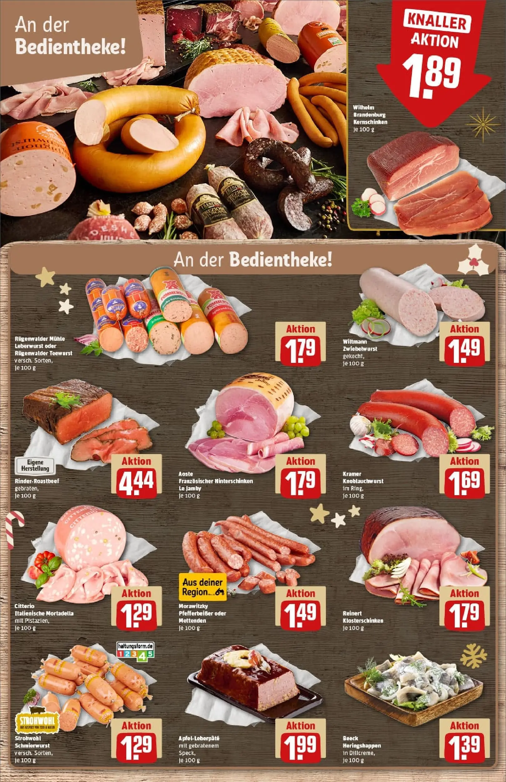 REWE Prospekt ab 01.12.2025 zum Blättern » Angebote | Seite: 16 | Produkte: Burger, Burger bun, Brot, Schinken