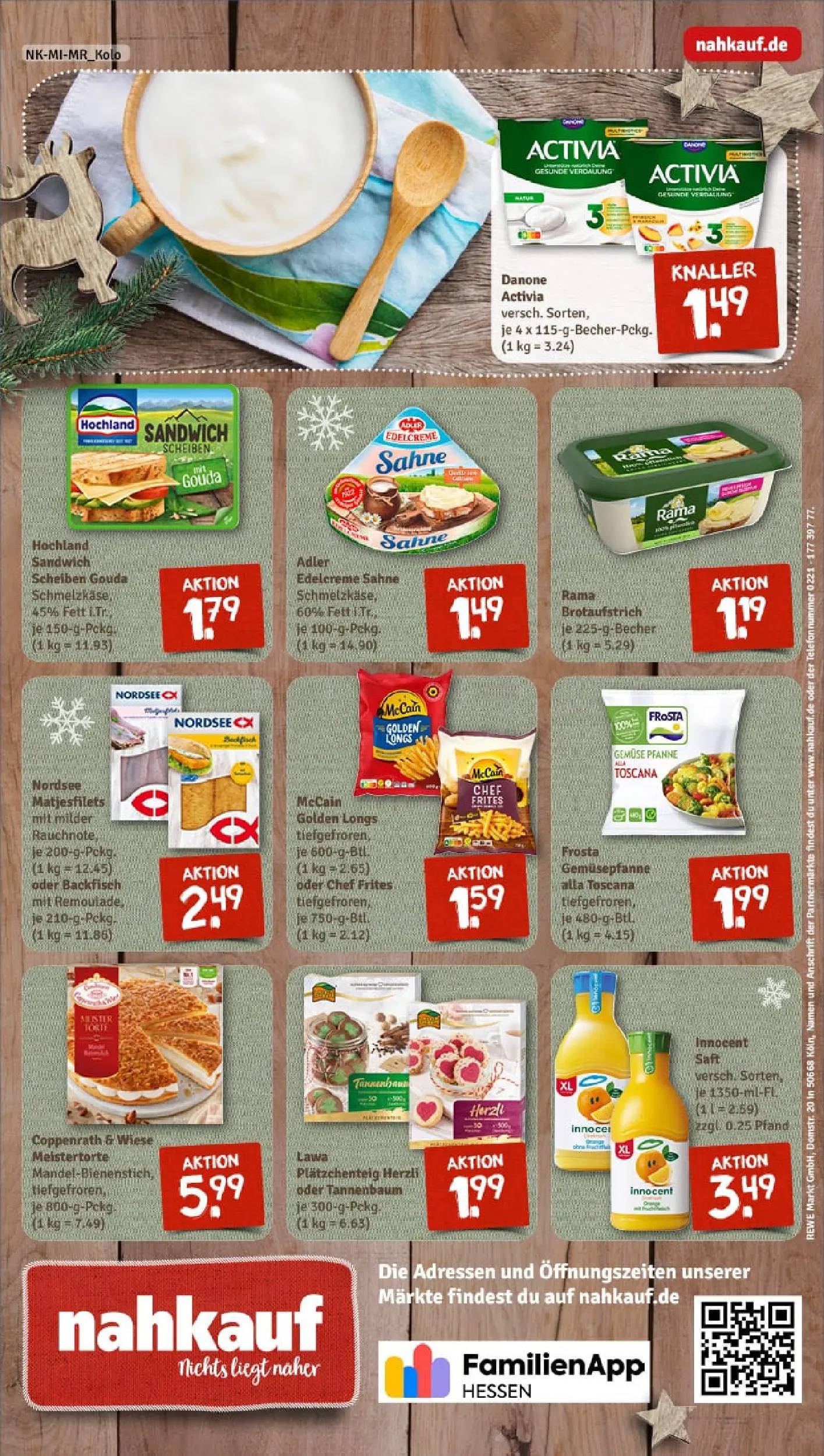 REWE Prospekt ab 01.12.2025 zum Blättern » Angebote | Seite: 8 | Produkte: Rama, Danone activia, Gouda, Saft
