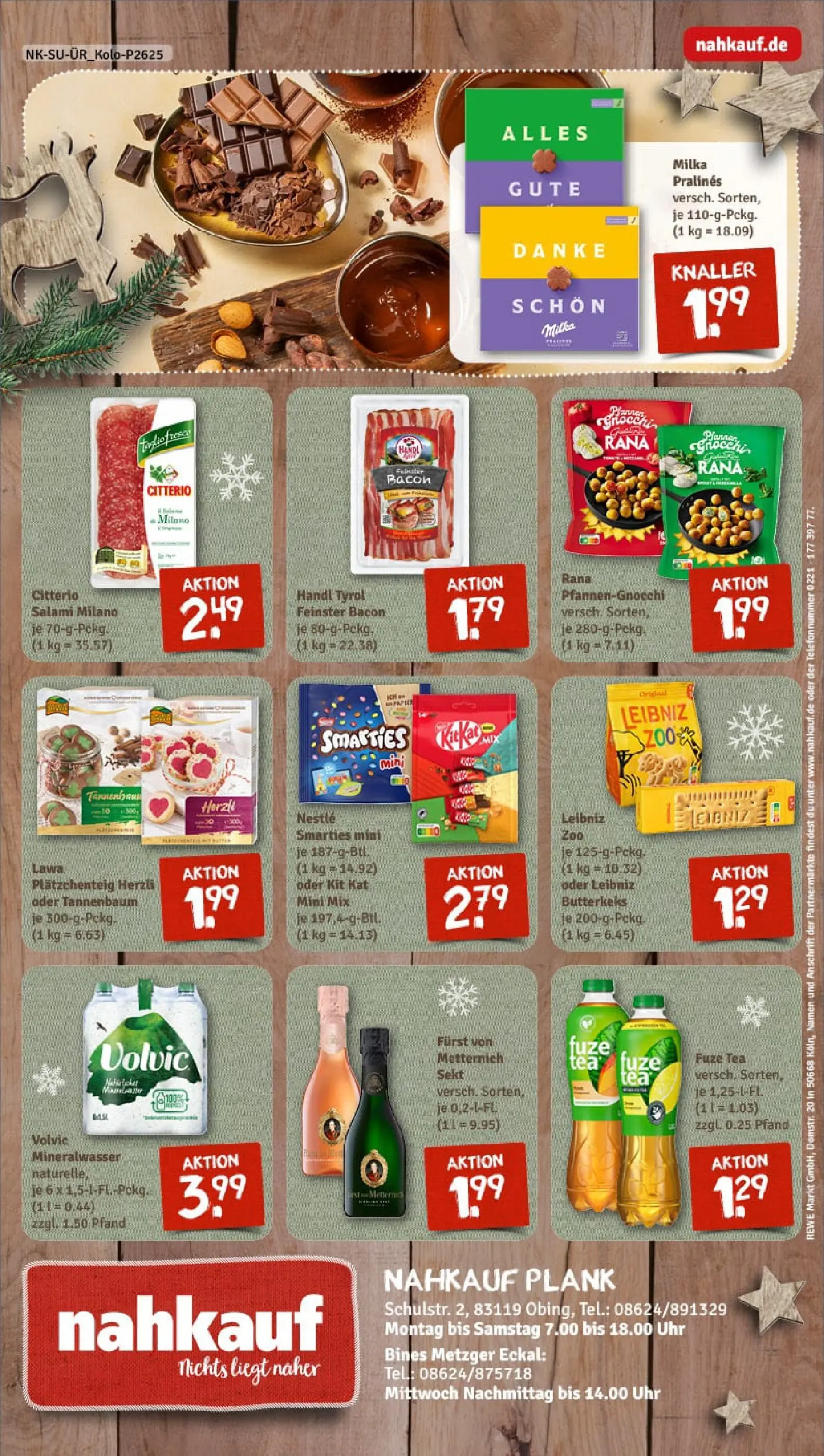 REWE Prospekt ab 01.12.2025 zum Blättern » Angebote | Seite: 8 | Produkte: Fuze tea, Sekt, Milka, Salami
