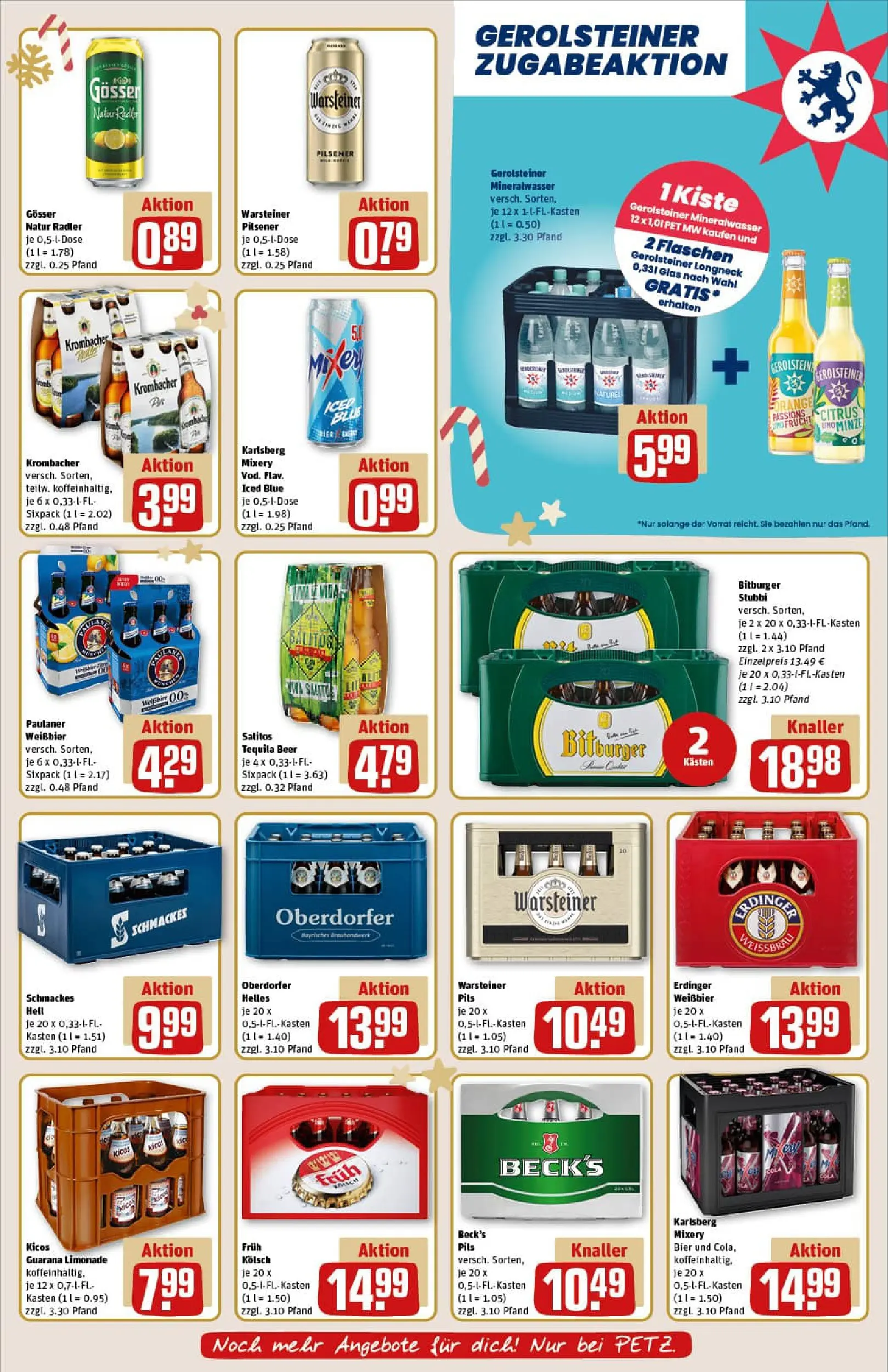 REWE Prospekt ab 01.12.2025 zum Blättern » Angebote | Seite: 17 | Produkte: Bitburger, Mixer, Limonade, Paulaner