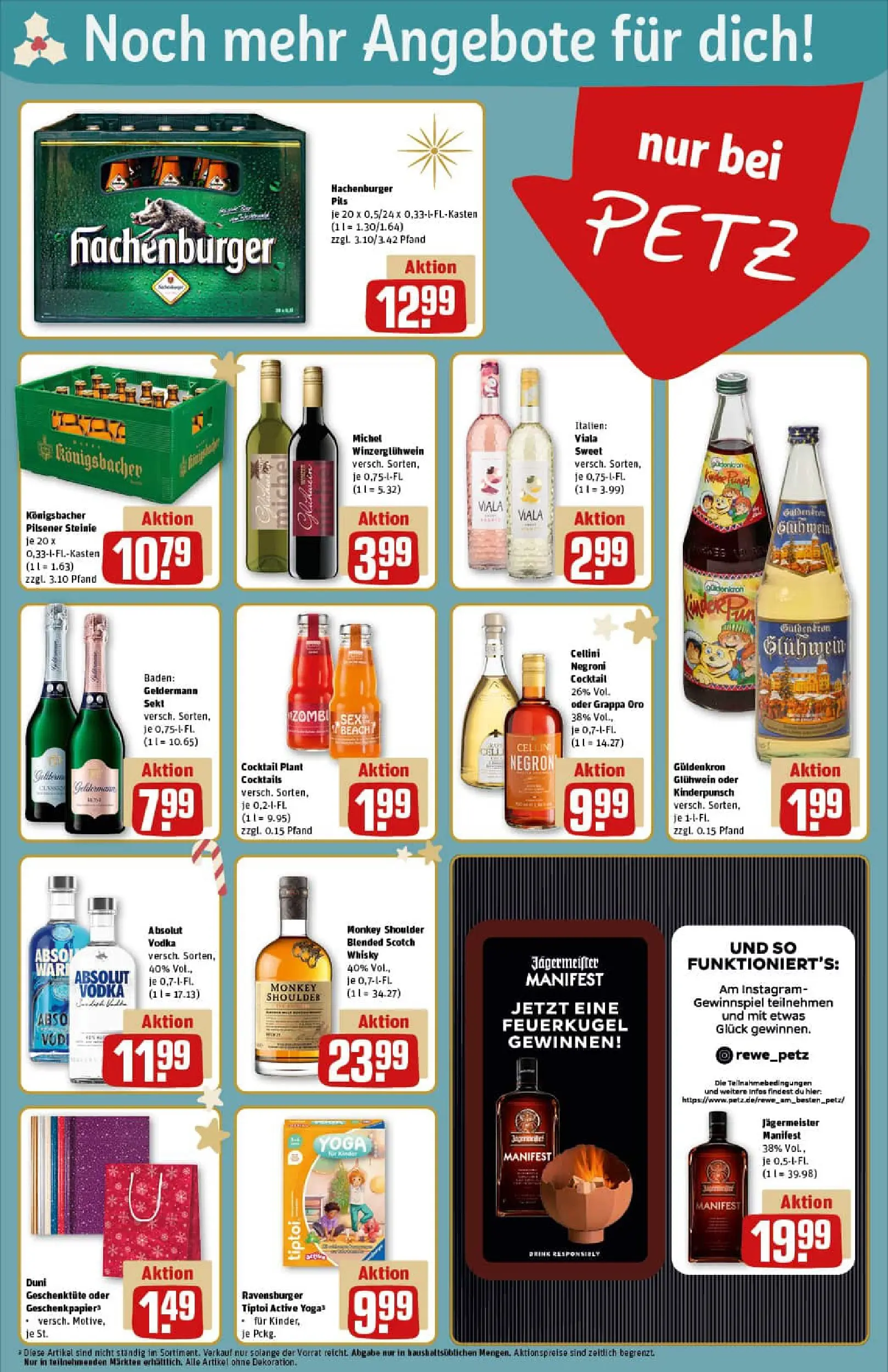 REWE Prospekt ab 01.12.2025 zum Blättern » Angebote | Seite: 15 | Produkte: Whisky, Sekt, Pils, Jägermeister