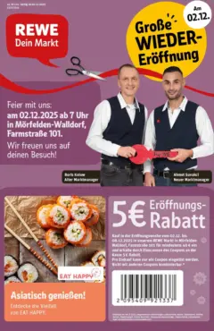 Rewe prospekt Mörfelden-Walldorf / Walldorf	 ab 01.12.2025 gültig