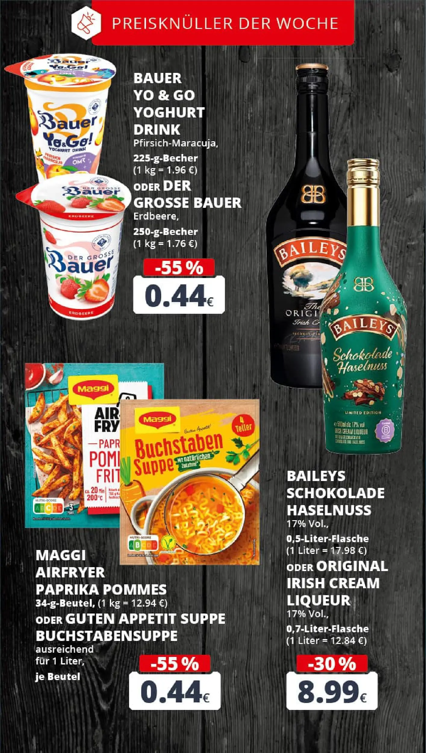 REWE Prospekt ab 01.12.2025 zum Blättern » Angebote | Seite: 4 | Produkte: Maggi, Schokolade, Pommes, Baileys