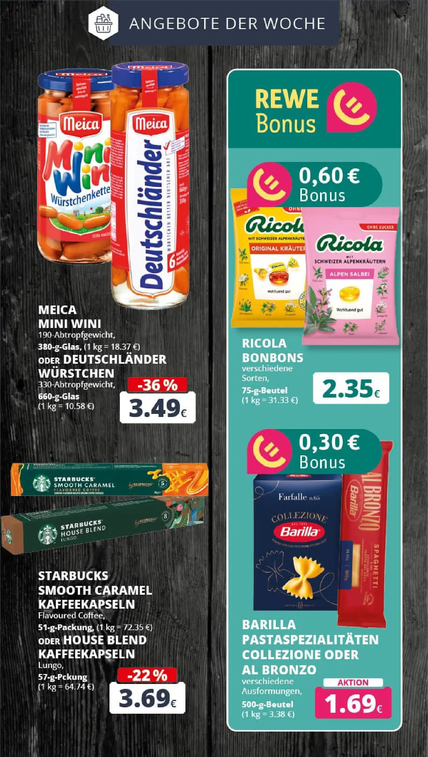 REWE Prospekt ab 01.12.2025 zum Blättern » Angebote | Seite: 5 | Produkte: Barilla, Starbucks, Zucker, Pasta