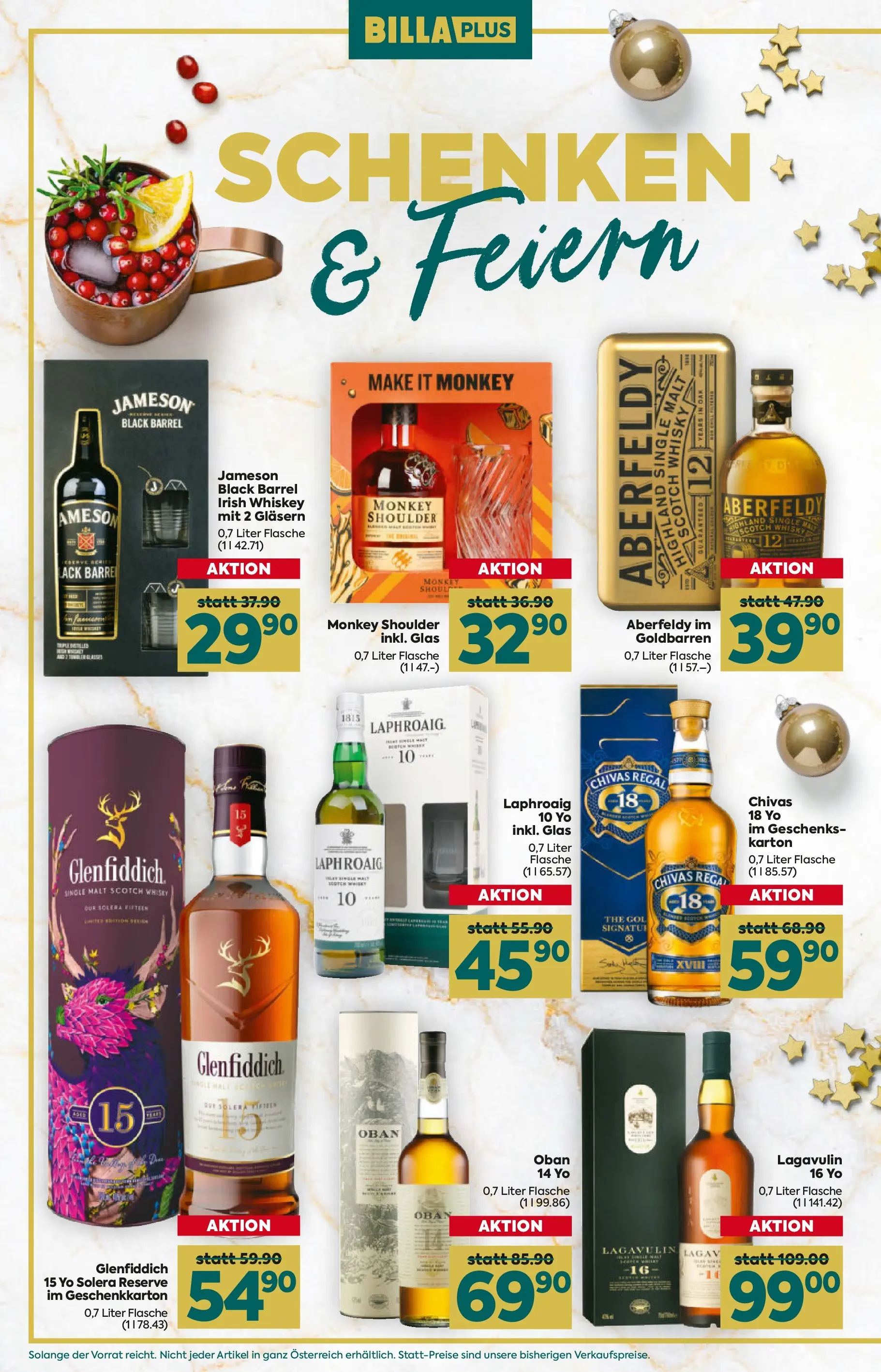 Billa Plus - BILLA PLUS: Festlich genießen von 26.11.2025 - Aktuelle Angebote | Seite: 26 | Produkte: Whiskey