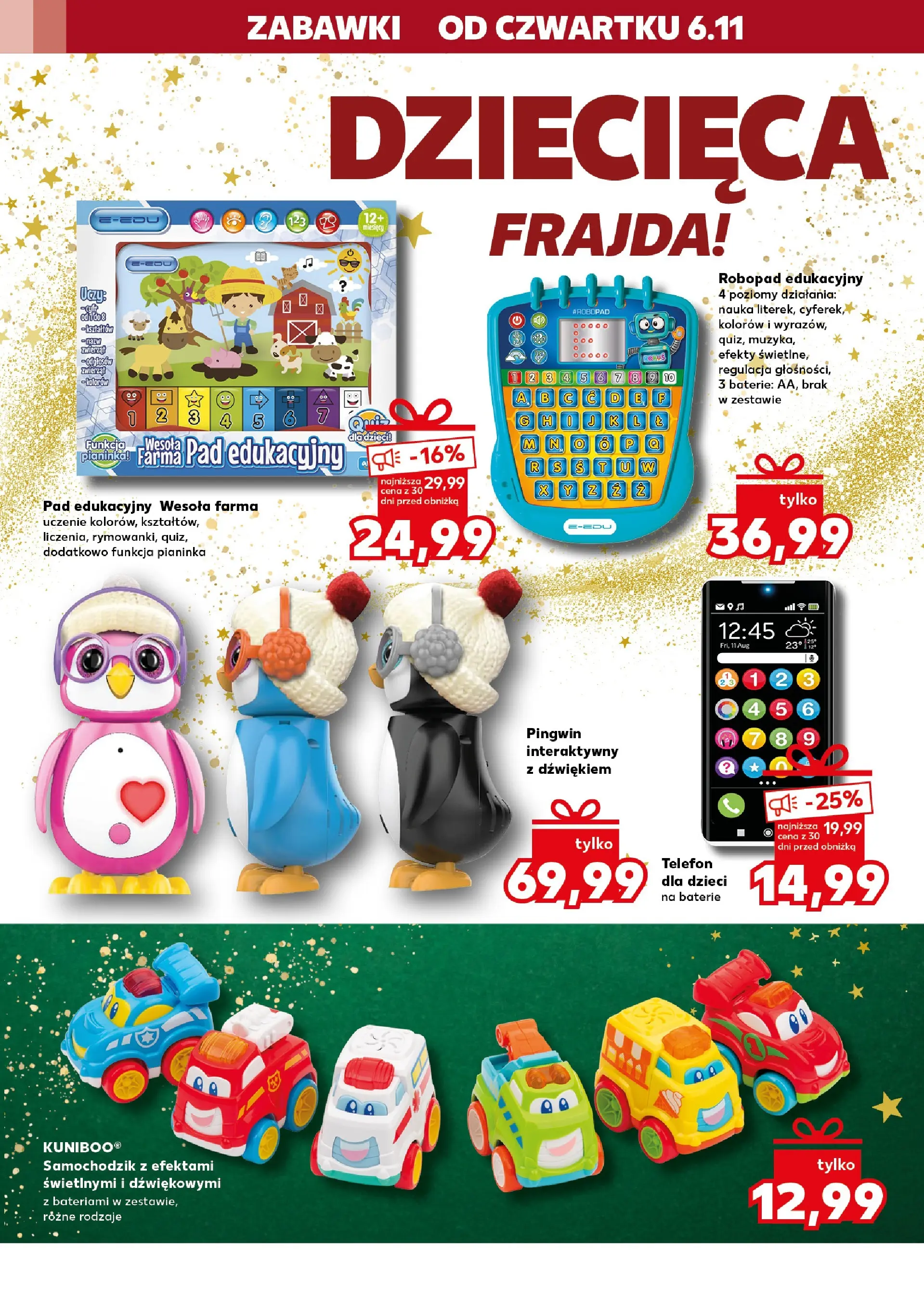 Kaufland gazetka - Zabawki od 27.11.2025 - od jutra PDF | Strona: 6 | Produkty: Telefon, Baterie