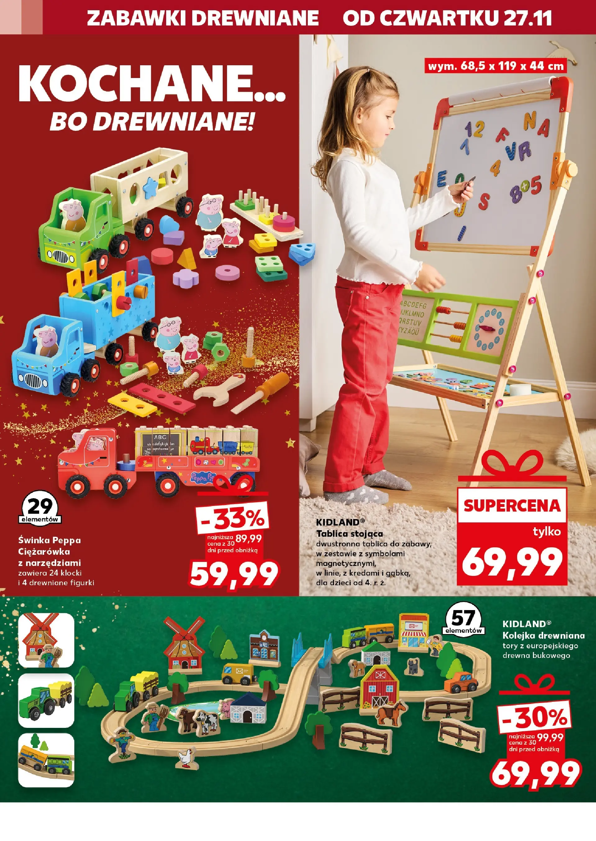 Kaufland gazetka - Zabawki od 27.11.2025 - od jutra PDF | Strona: 12 | Produkty: Figurki, Kolejka drewniana
