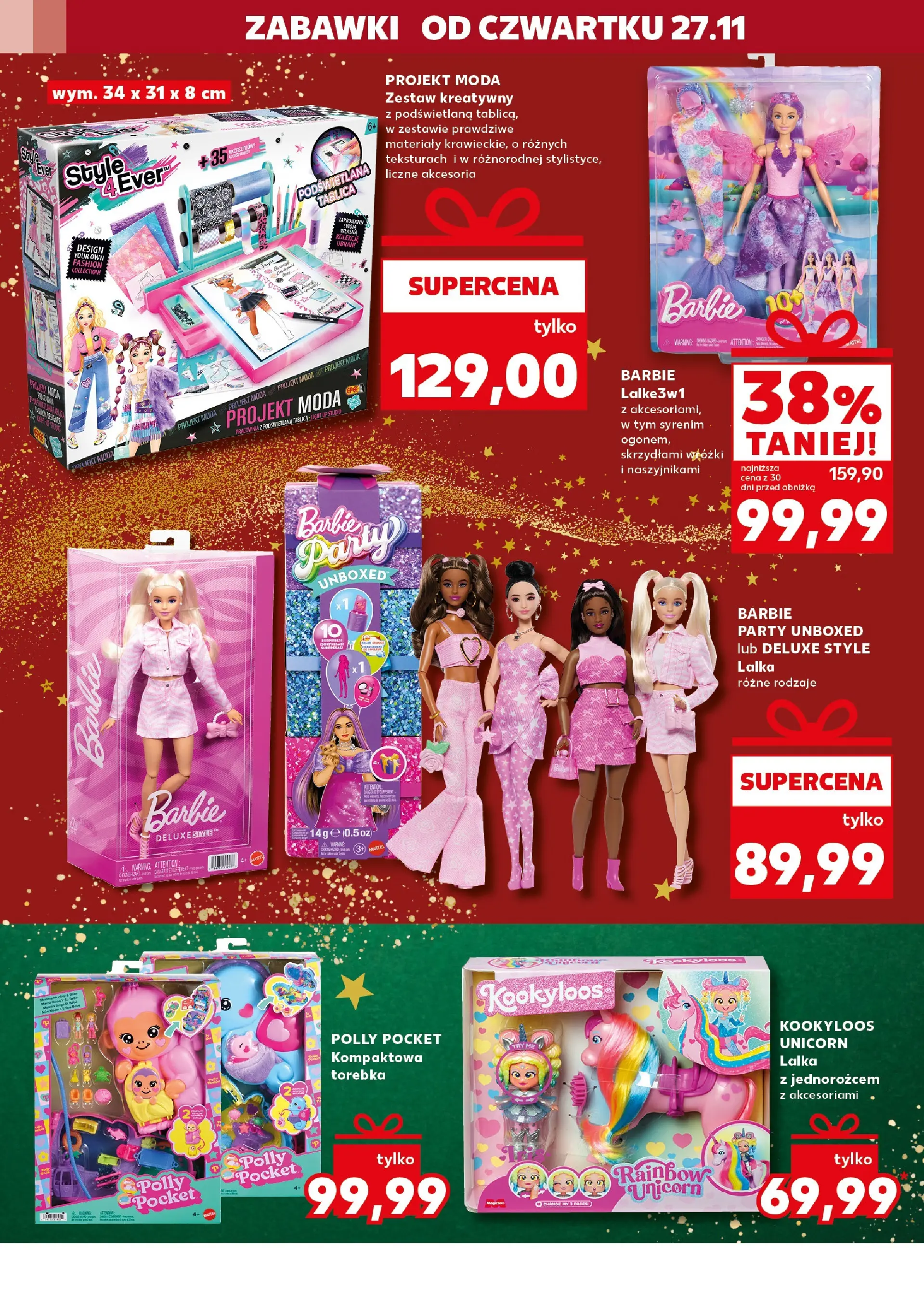 Kaufland gazetka - Zabawki od 27.11.2025 - od jutra PDF | Strona: 18 | Produkty: Torebka, Lalka, Barbie
