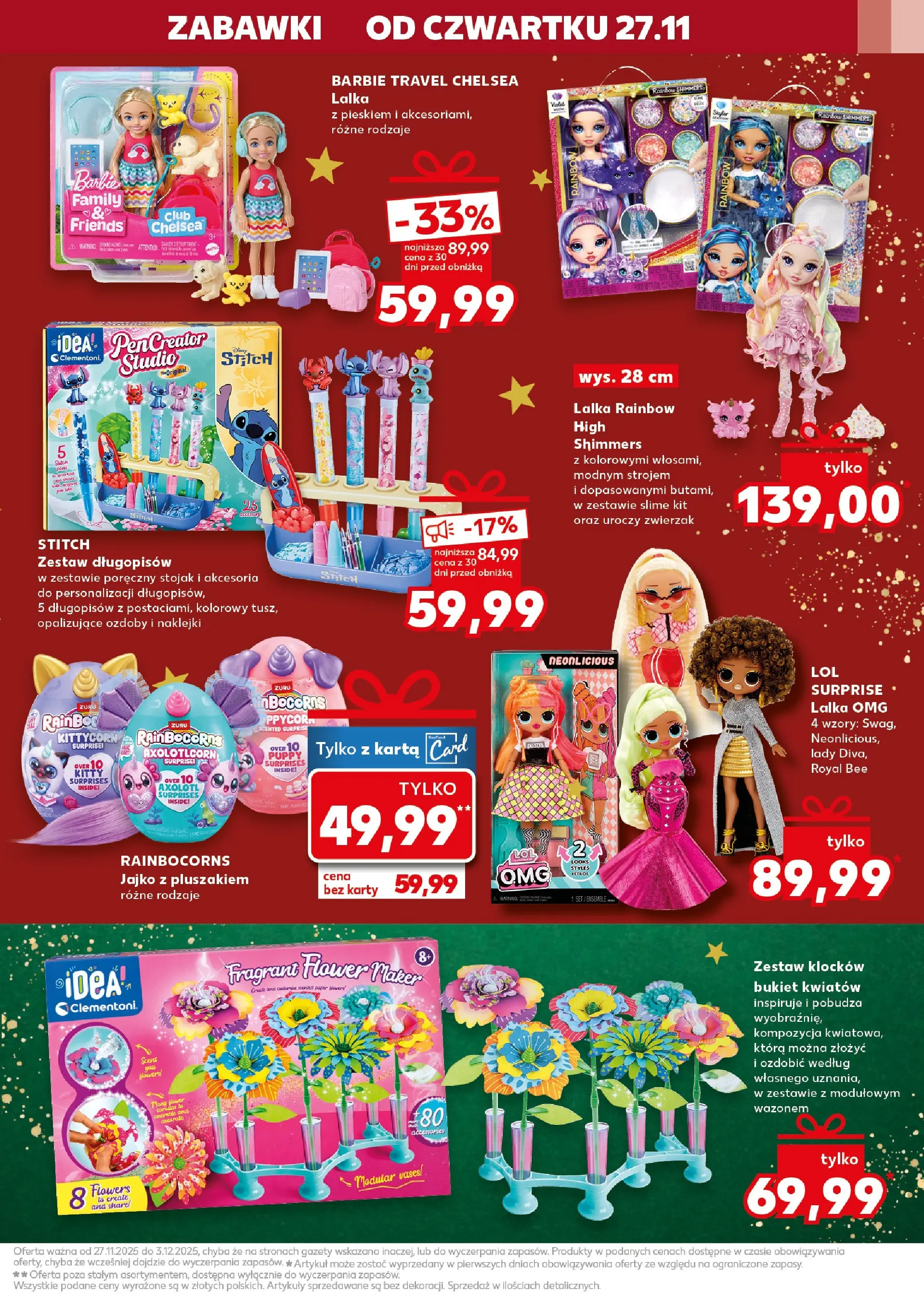 Kaufland gazetka - Zabawki od 27.11.2025 - od jutra PDF | Strona: 19 | Produkty: Karta, Lalka, Barbie, Naklejki