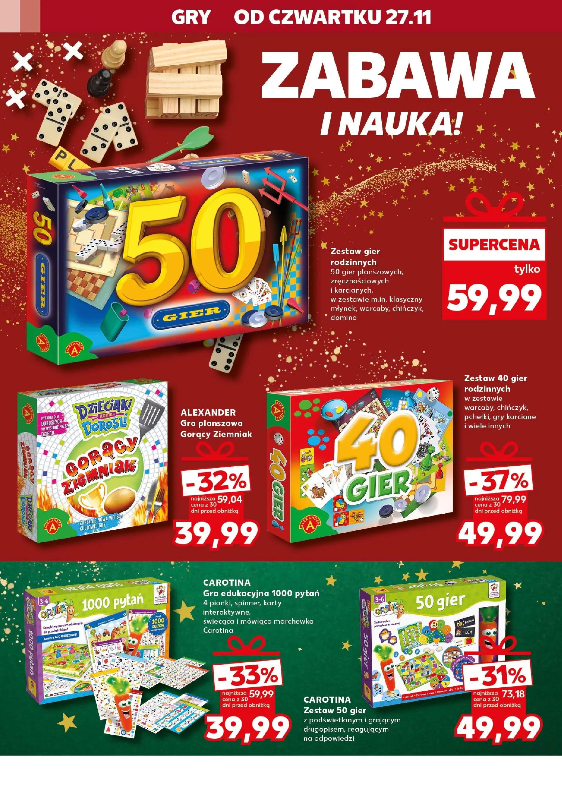 Kaufland gazetka - Zabawki od 27.11.2025 - od jutra PDF | Strona: 34 | Produkty: Gra, Gry, Marchewka