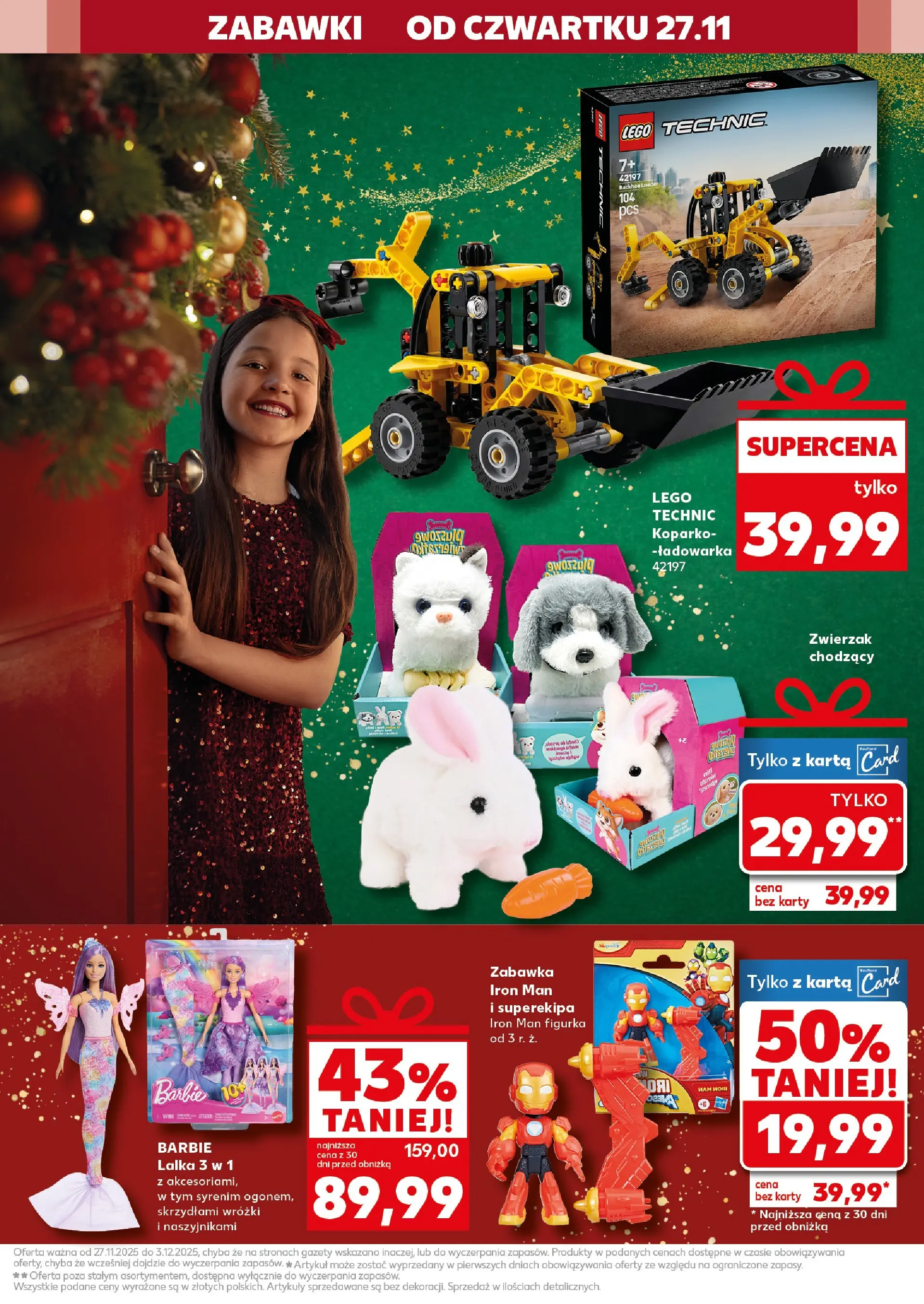Kaufland gazetka - Zabawki od 27.11.2025 - od jutra PDF | Strona: 48 | Produkty: Karta, Ładowarka, Lalka, Lego