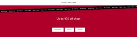 Up to 40% off shoes