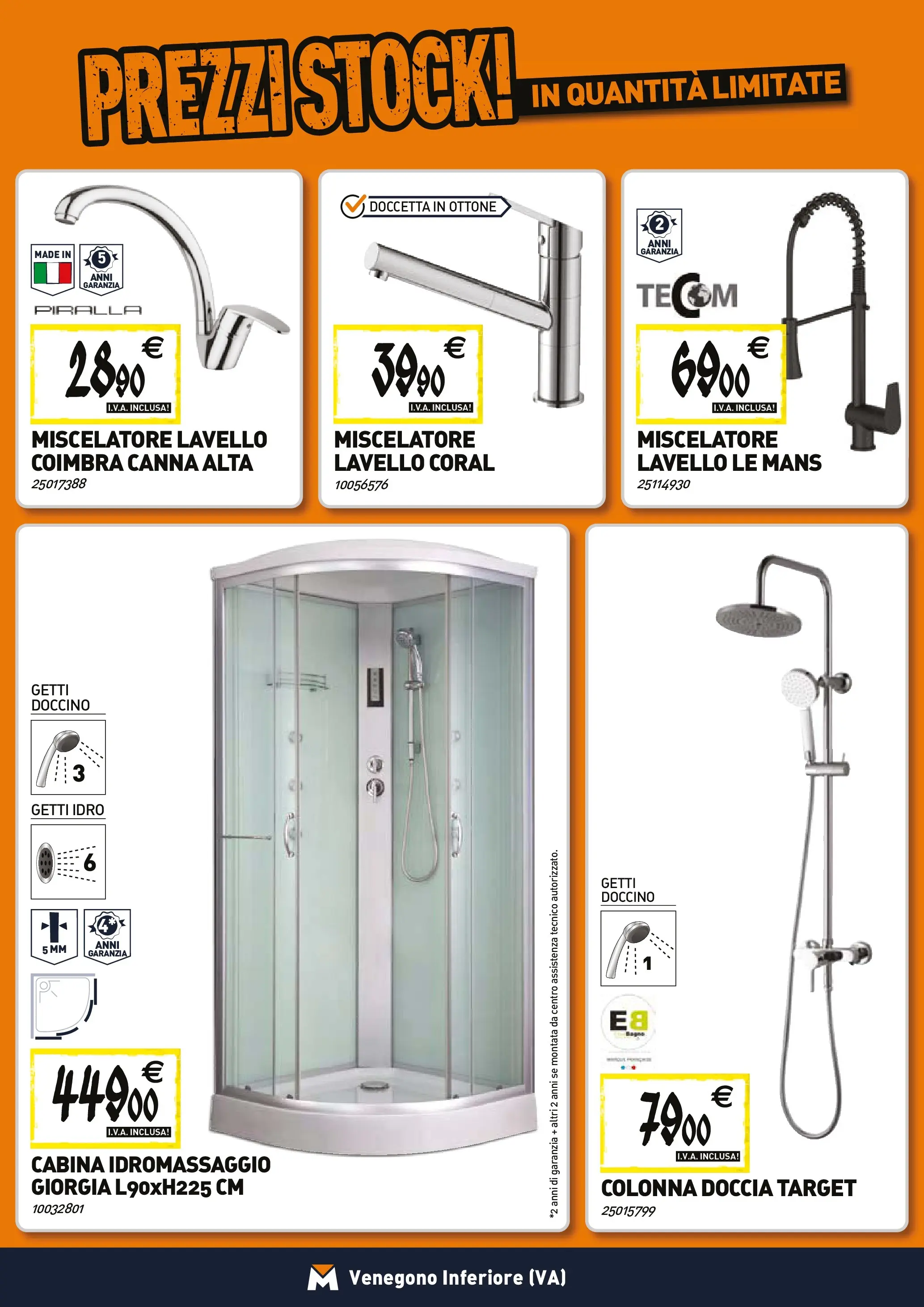 Nuovo TECNOMAT - Straordinari prezzi stock! dal 27/11/2025 > offerte anteprima 🛍️ | Pagina: 3 | Prodotti: Lavello, Miscelatore, Doccia