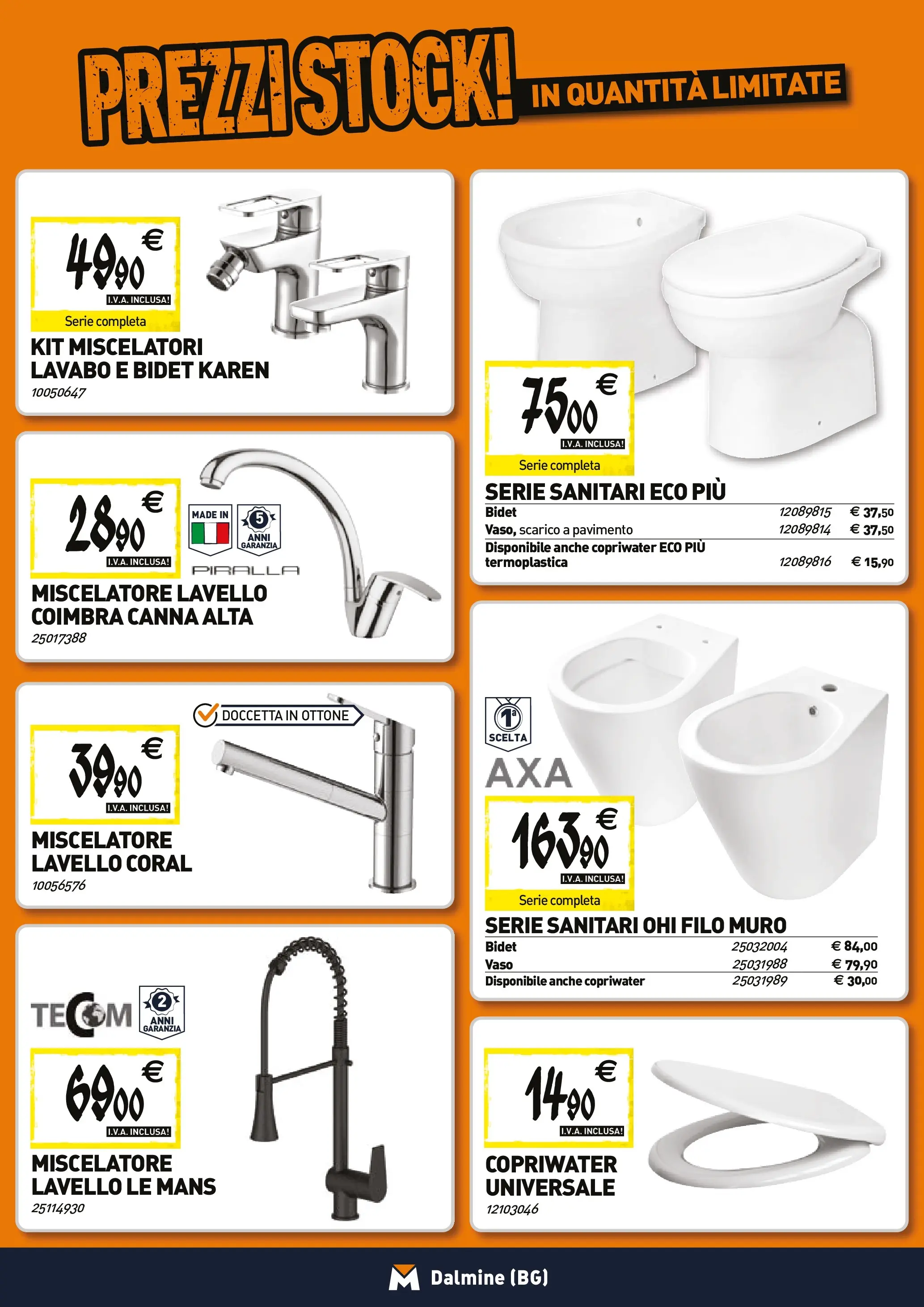 Nuovo TECNOMAT - Straordinari prezzi stock! dal 27/11/2025 > offerte anteprima 🛍️ | Pagina: 4 | Prodotti: Pavimento, Lavello, Miscelatore, Vaso