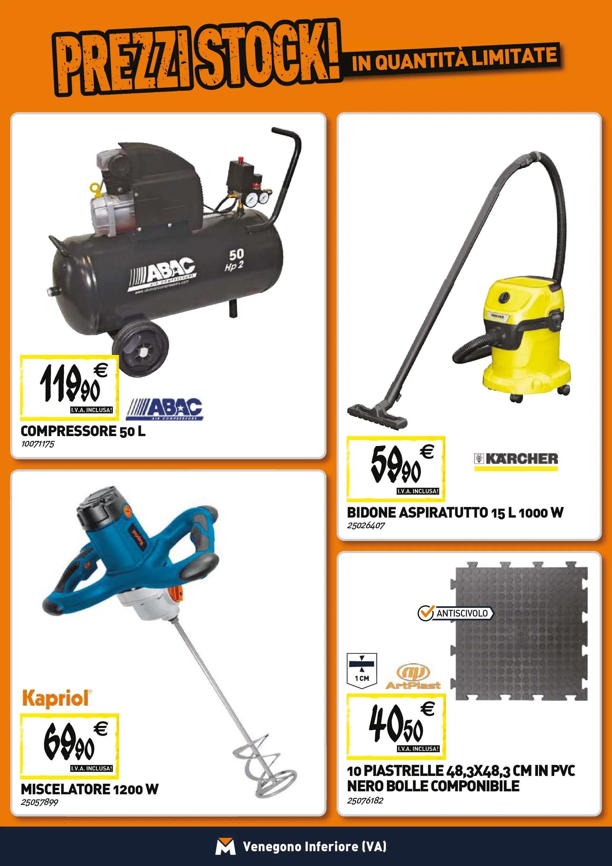 Nuovo TECNOMAT - Straordinari prezzi stock! dal 27/11/2025 > offerte anteprima 🛍️ | Pagina: 18 | Prodotti: Compressore, Piastrelle, Miscelatore