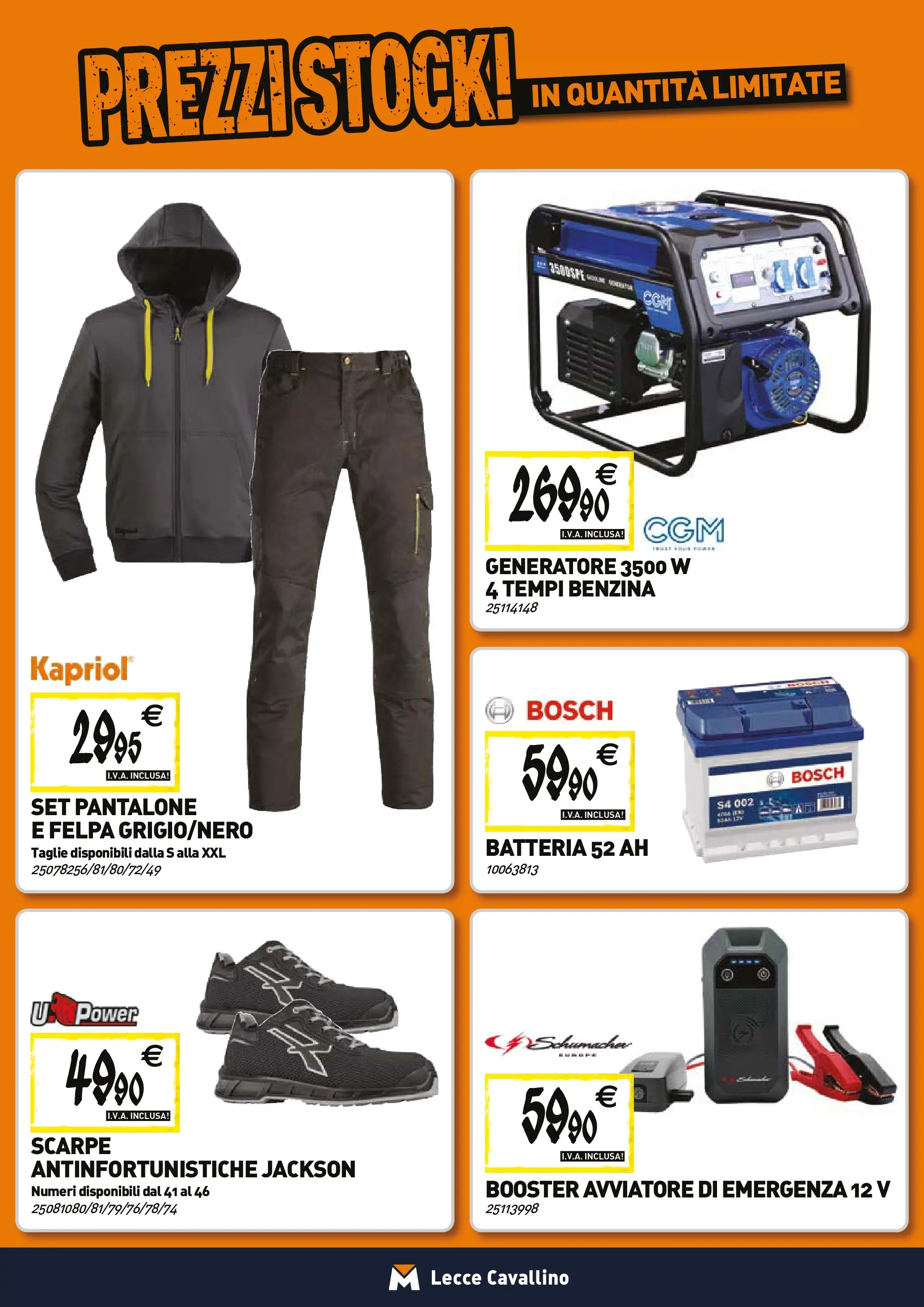 Nuovo TECNOMAT - Straordinari prezzi stock! dal 27/11/2025 > offerte anteprima 🛍️ | Pagina: 17 | Prodotti: Felpa, Scarpe, Generatore, Batteria