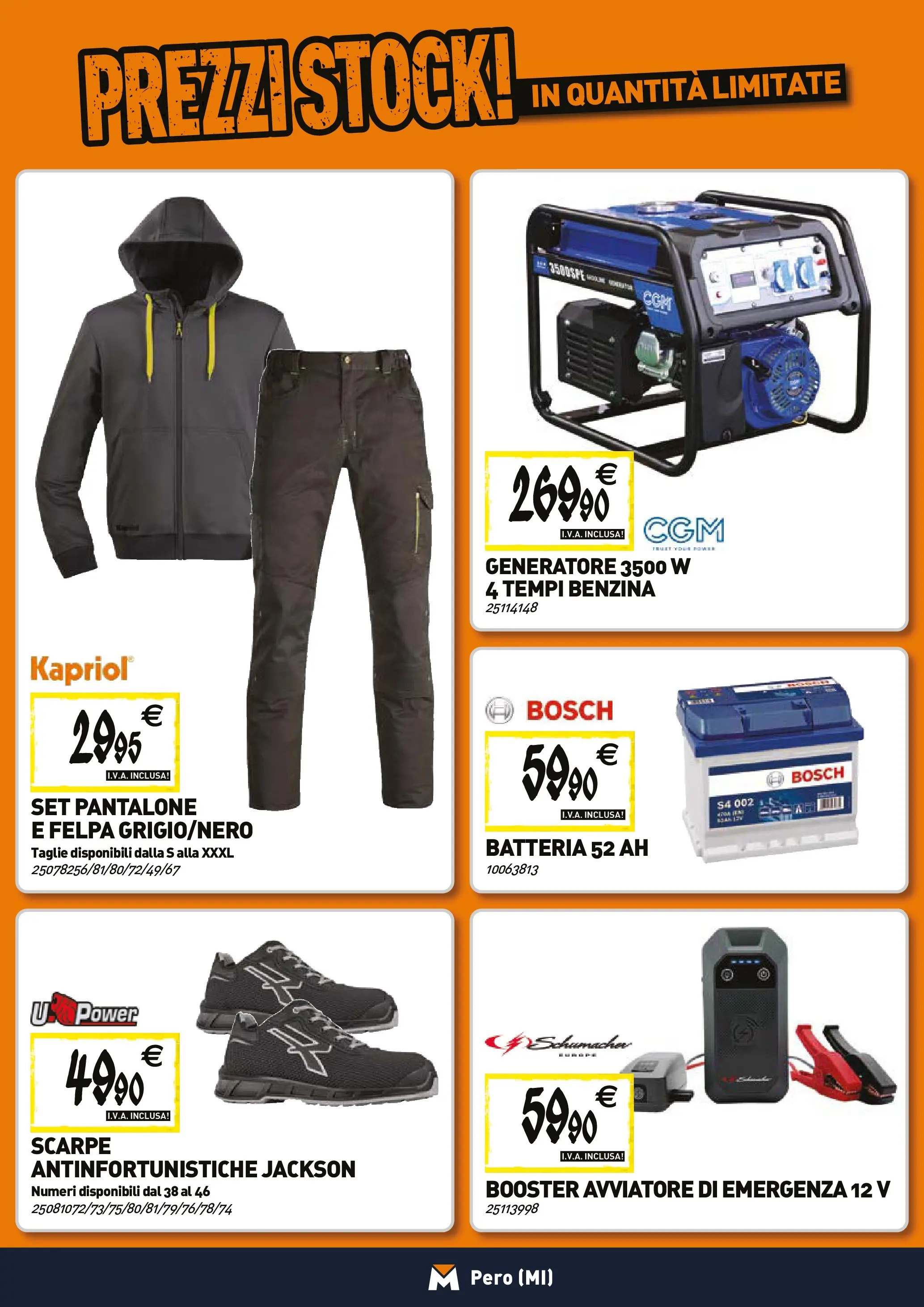 Nuovo TECNOMAT - Straordinari prezzi stock! dal 27/11/2025 > offerte anteprima 🛍️ | Pagina: 17 | Prodotti: Felpa, Scarpe, Generatore, Batteria