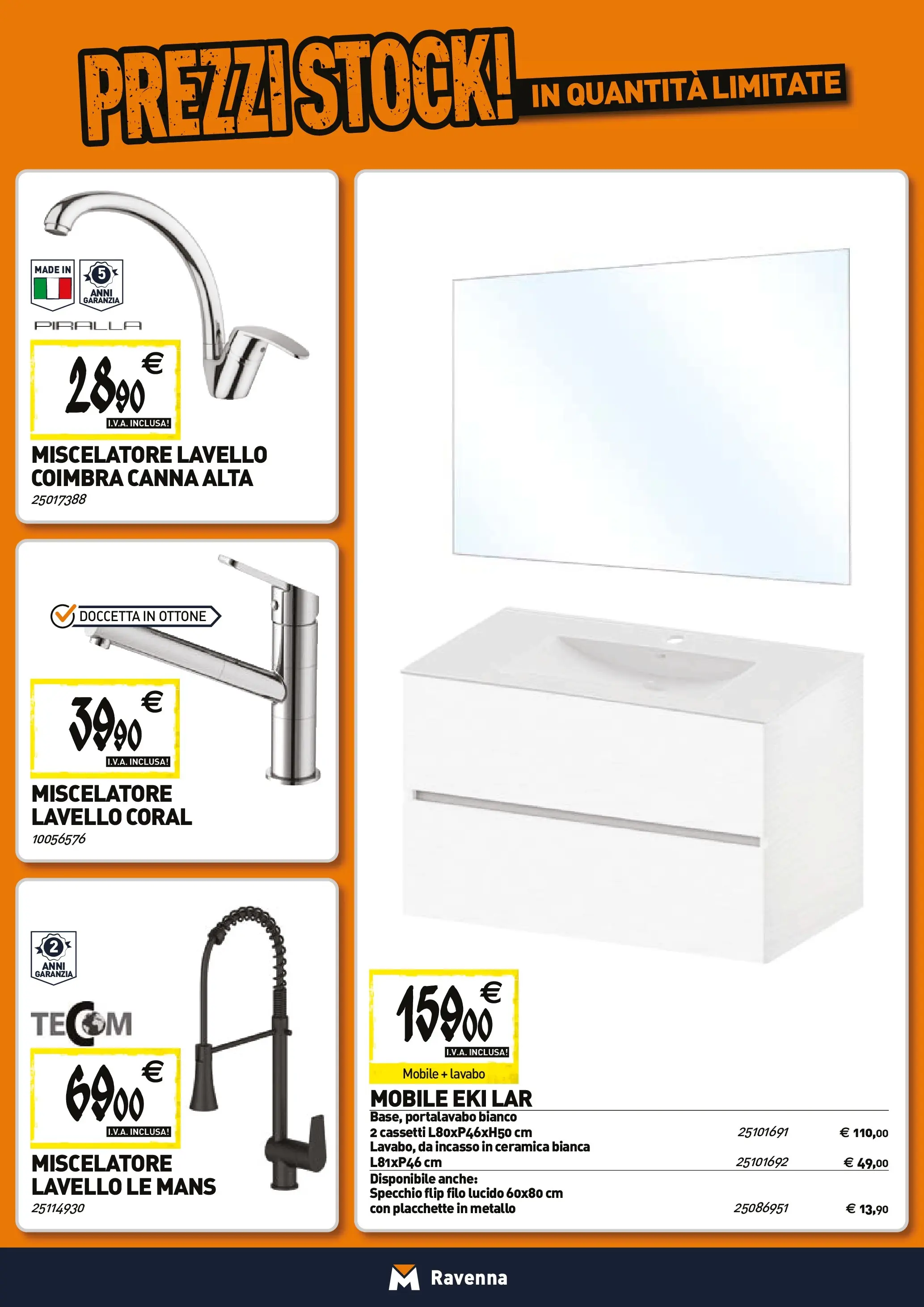Nuovo TECNOMAT - Straordinari prezzi stock! dal 27/11/2025 > offerte anteprima 🛍️ | Pagina: 4 | Prodotti: Mobile, Lavello, Miscelatore, Specchio
