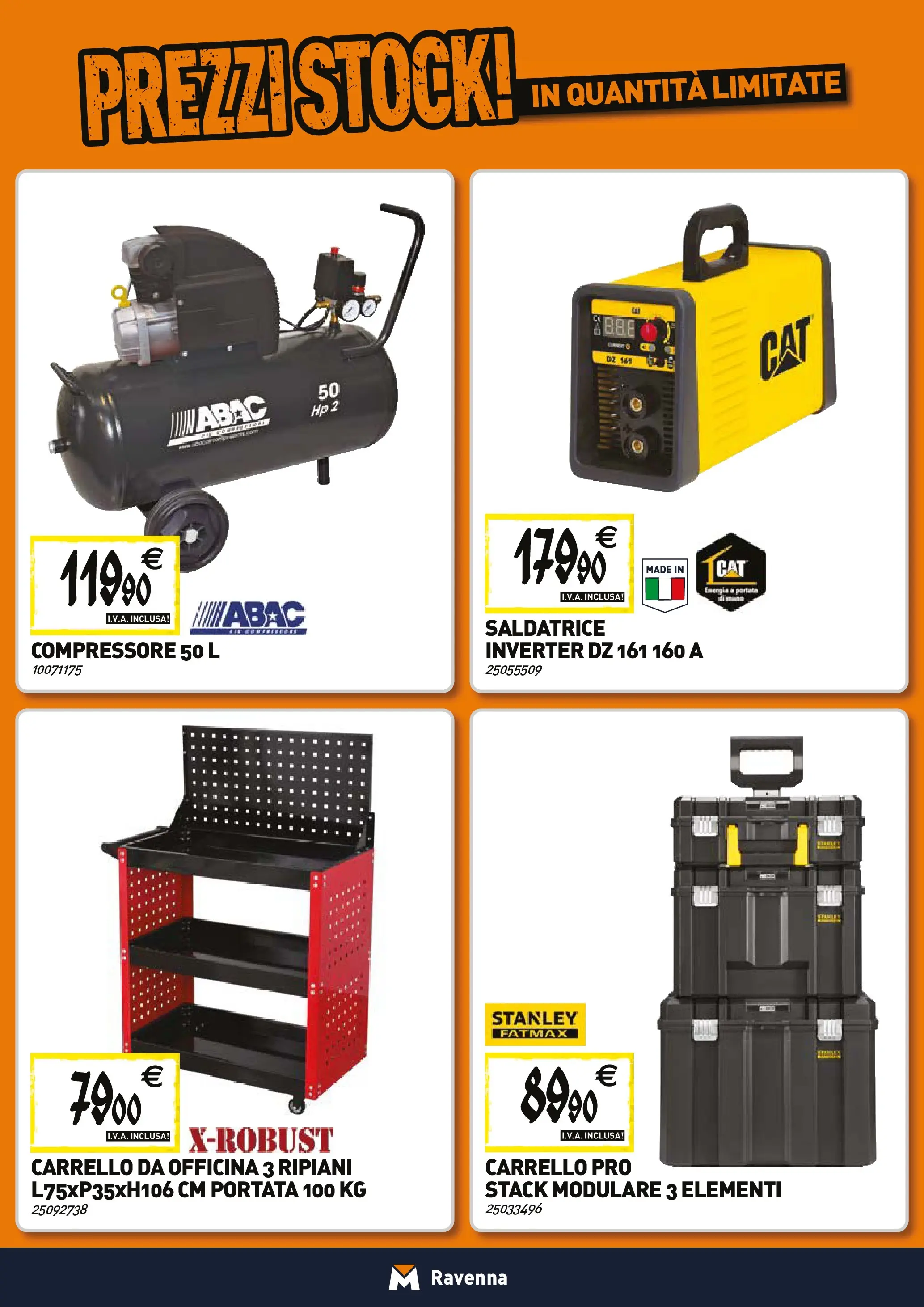 Nuovo TECNOMAT - Straordinari prezzi stock! dal 27/11/2025 > offerte anteprima 🛍️ | Pagina: 19 | Prodotti: Compressore, Carrello, Saldatrice