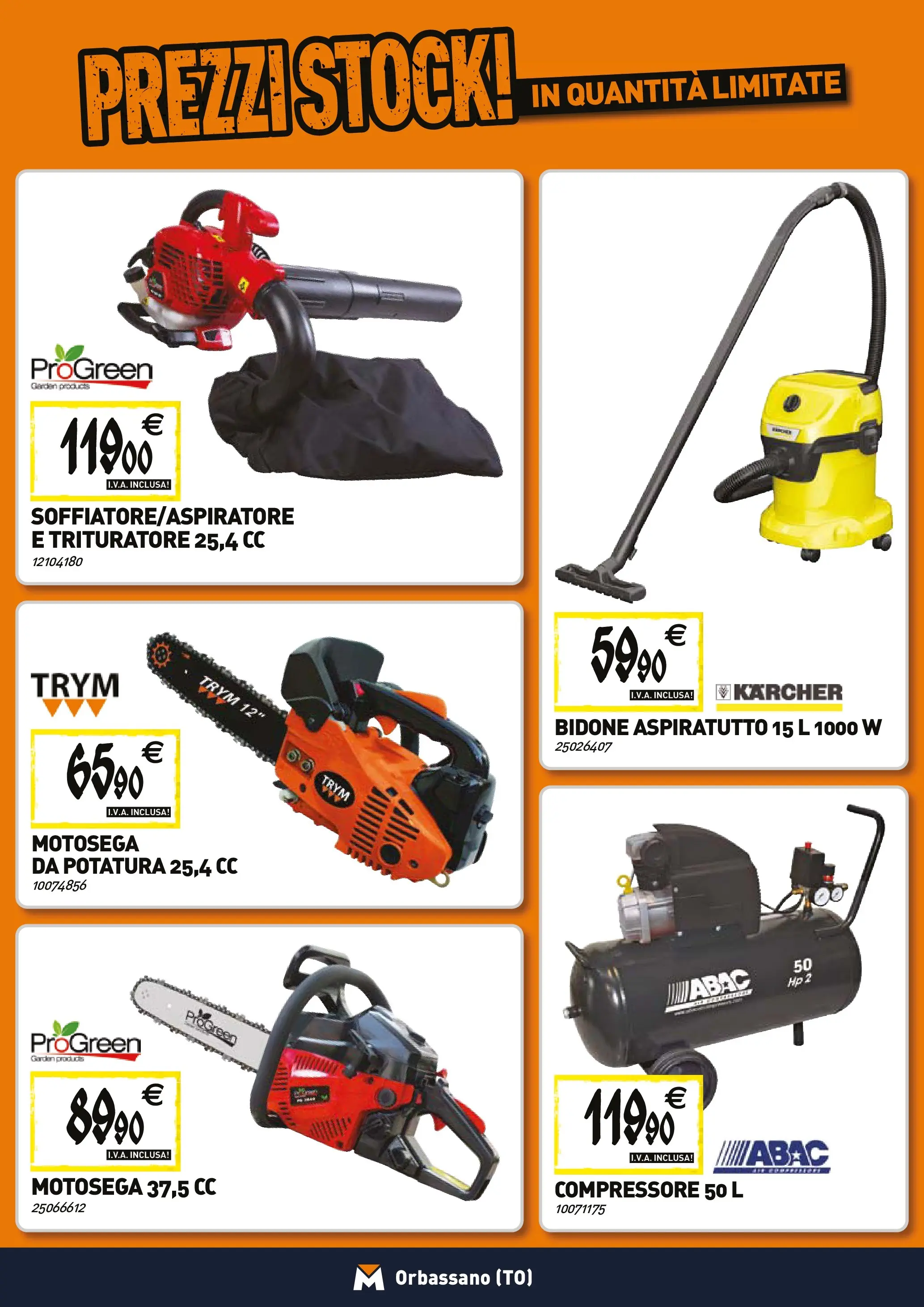 Nuovo TECNOMAT - Straordinari prezzi stock! dal 27/11/2025 > offerte anteprima 🛍️ | Pagina: 20 | Prodotti: Compressore, Motosega, Trituratore