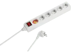 Vivanco 28260 6-fach Steckdosenleiste mit Schalter, 1.4 m