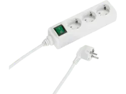 Vivanco 31044 3-fach Steckdosenleiste mit Schalter, 3 m