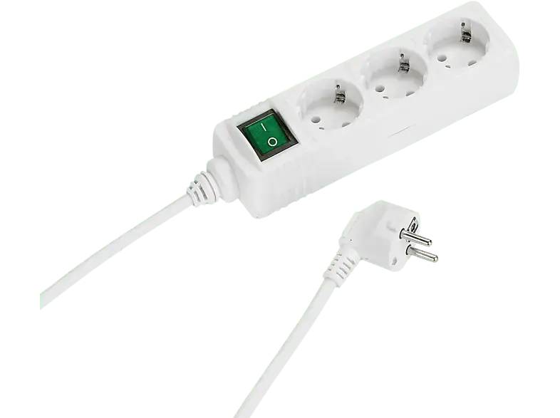 Vivanco 31044 3-fach Steckdosenleiste mit Schalter, 3 m