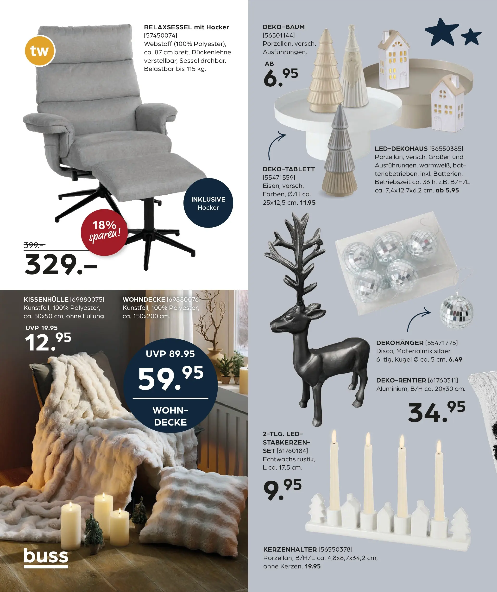 Entdecke - Möbelangebote (ab 27.11.2025) zum Blättern | Seite: 18 | Produkte: Hocker, Relaxsessel, Decke, Sessel