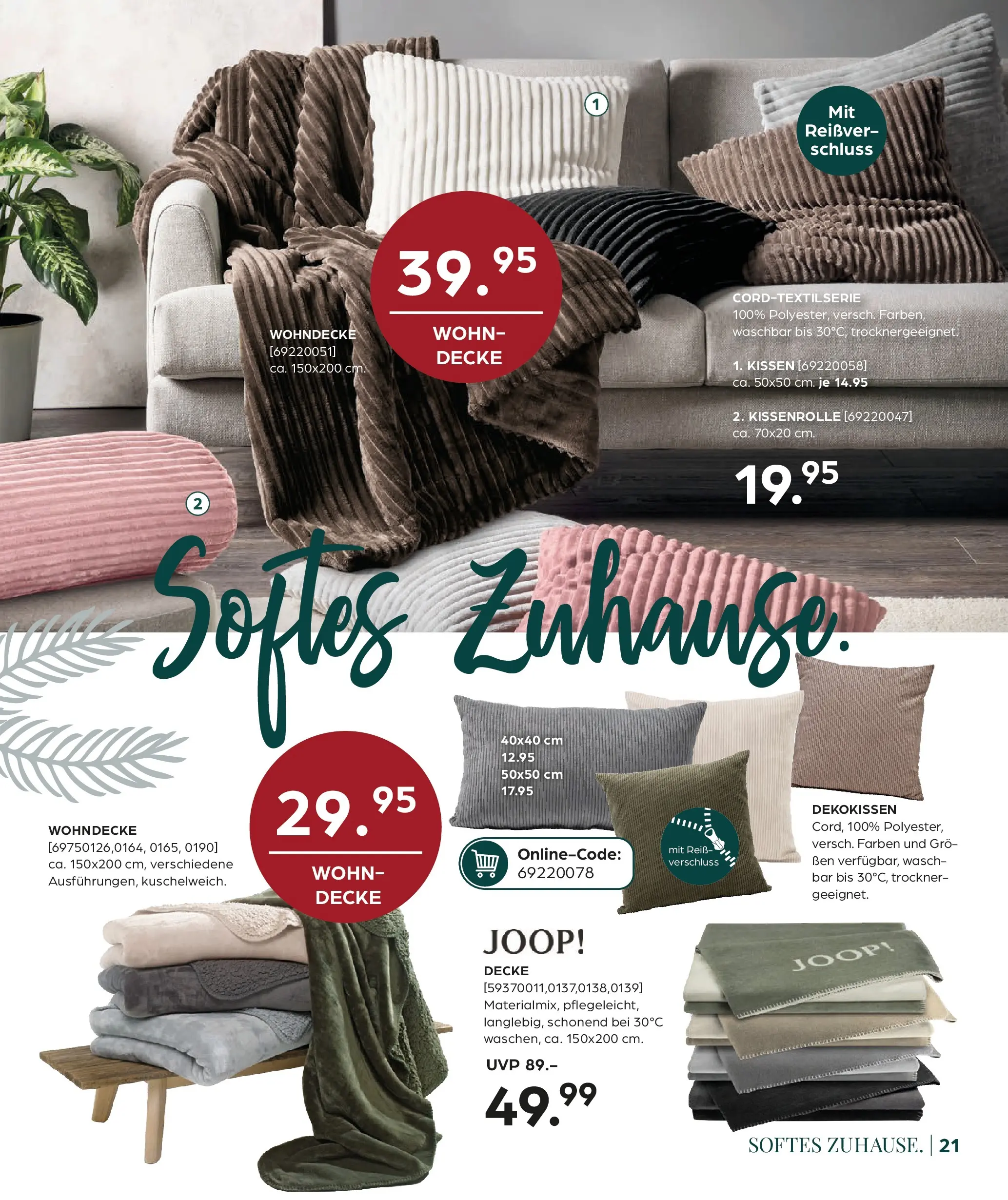 Entdecke - Möbelangebote (ab 27.11.2025) zum Blättern | Seite: 21 | Produkte: Trockner, Kissen, Decke