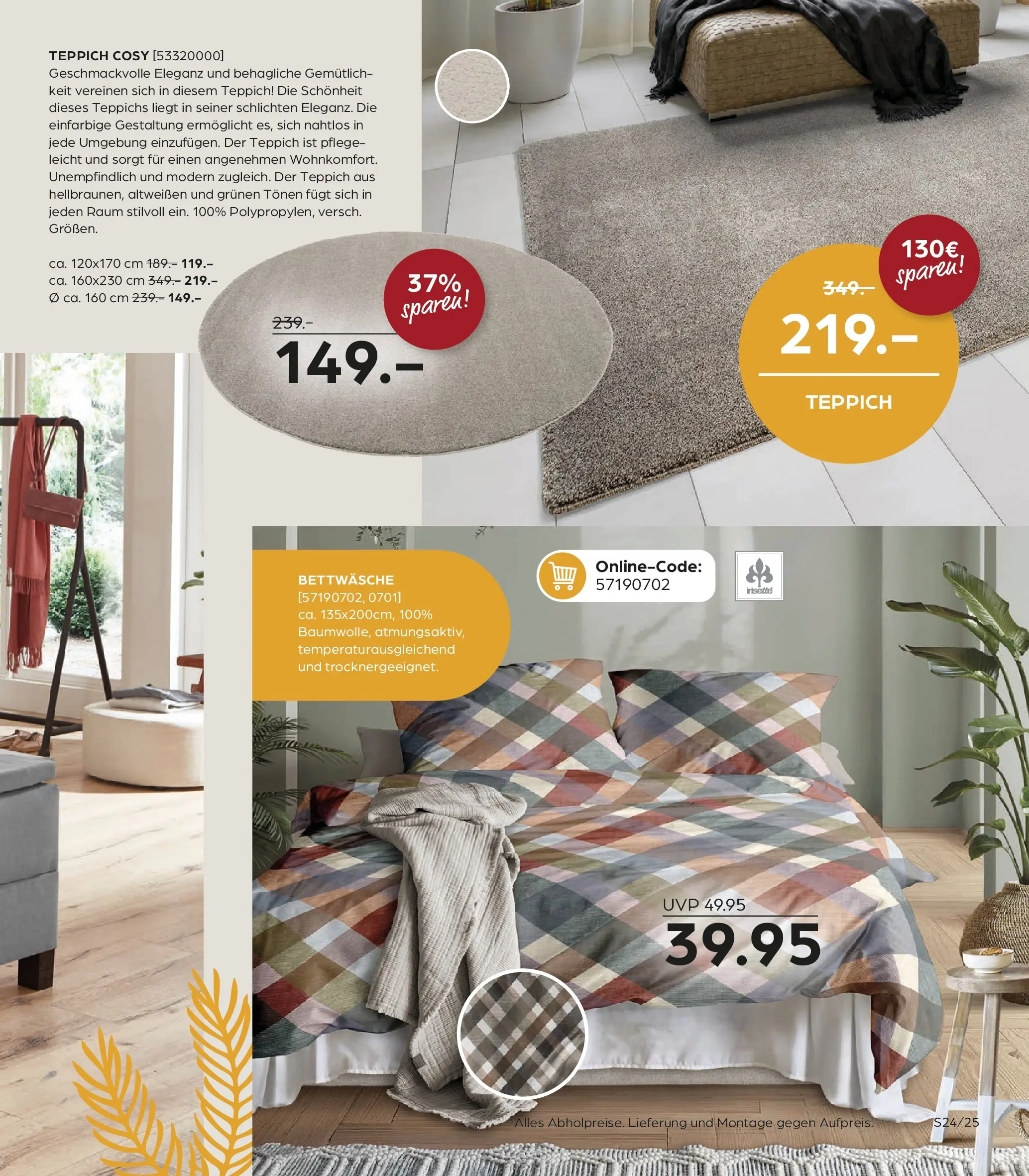 Entdecke - Möbelangebote (ab 27.11.2025) zum Blättern | Seite: 25 | Produkte: Bettwäsche, Teppich