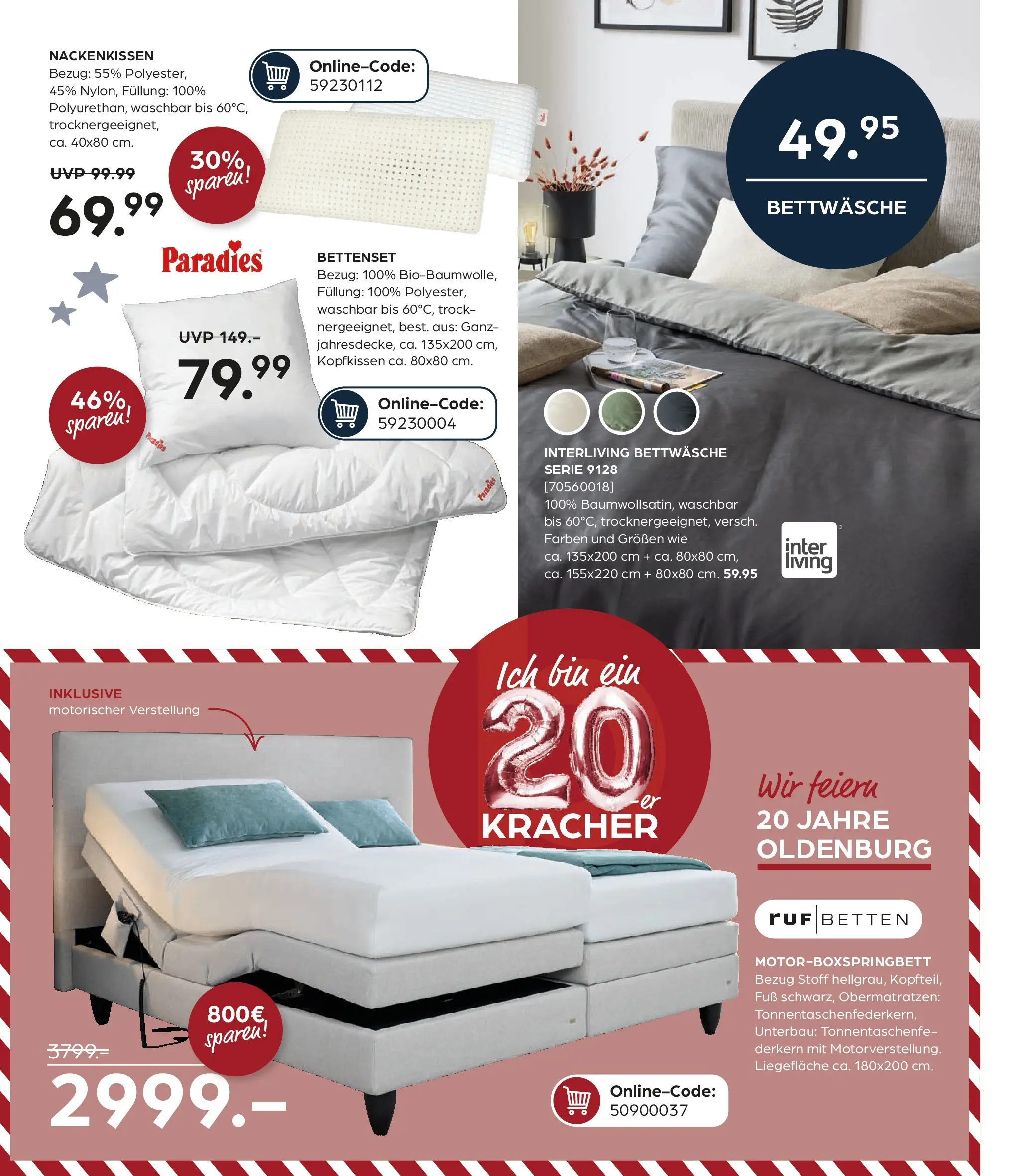 Entdecke - Möbelangebote (ab 27.11.2025) zum Blättern | Seite: 26 | Produkte: Bettwäsche, Kopfkissen, Bettenset