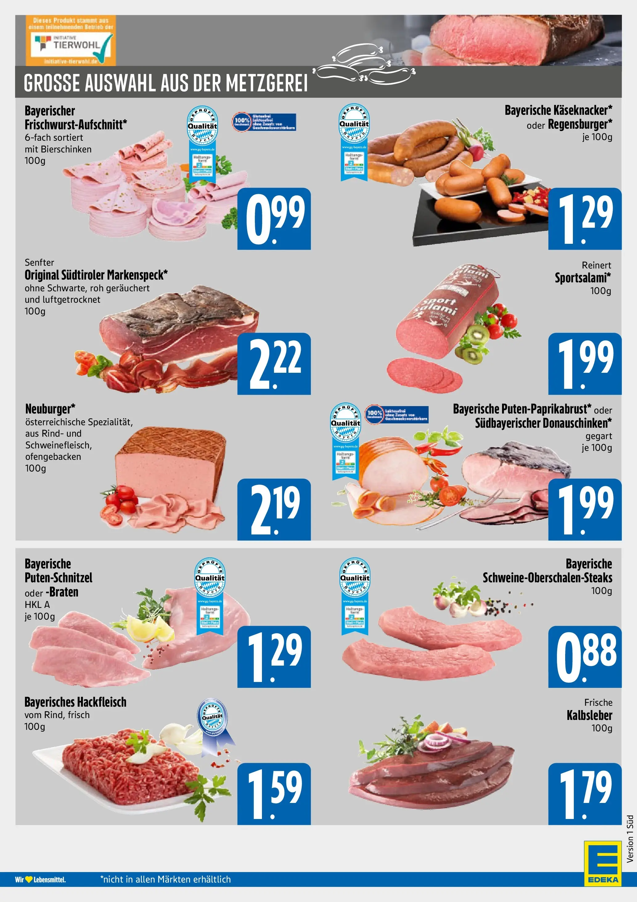 Edeka prospekt München	 (ab 01.12.2025) » Angebote Online | Seite: 4 | Produkte: Kalbsleber, Salami, Schweinefleisch, Steak