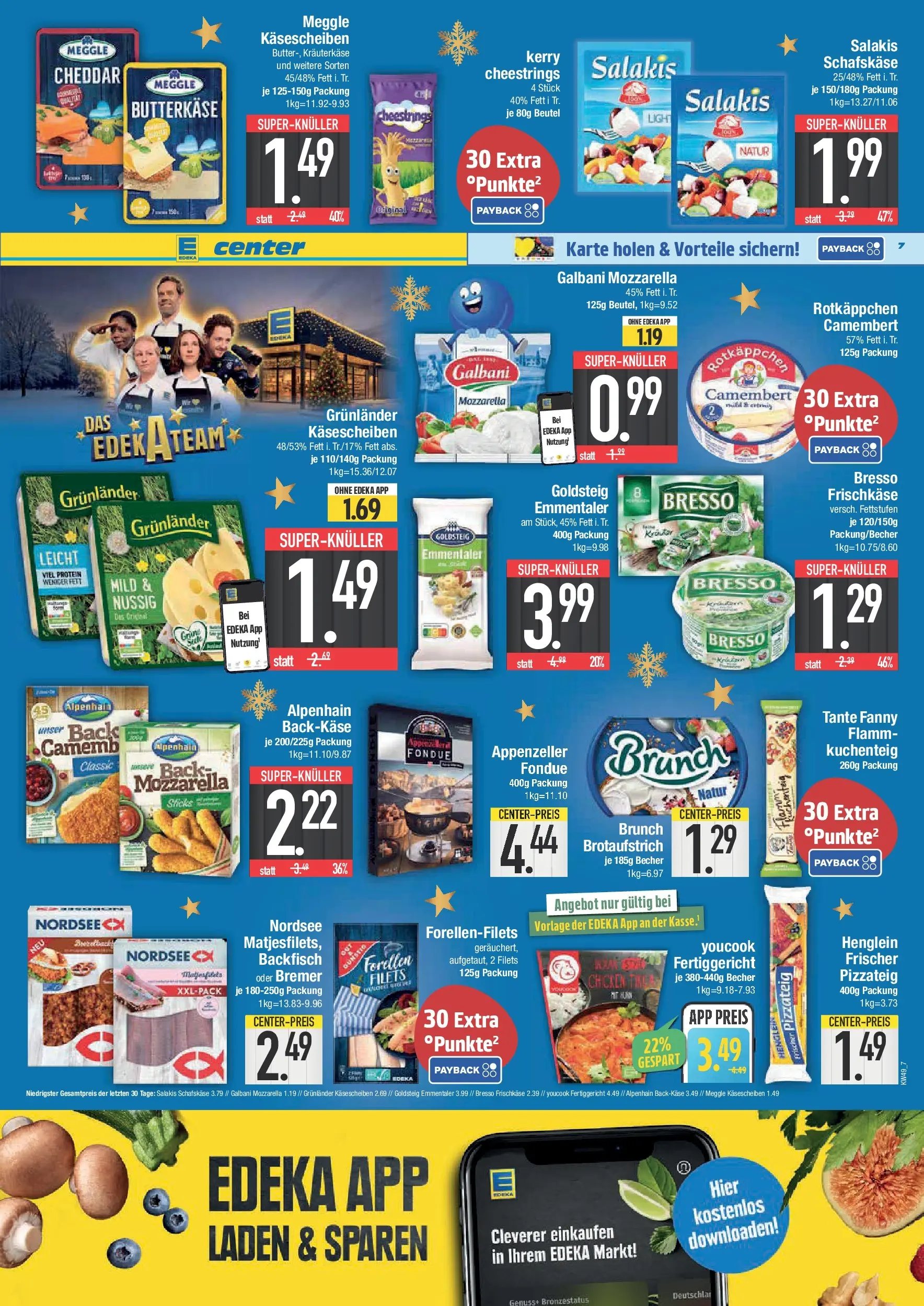 Edeka prospekt München	 (ab 30.11.2025) » Angebote Online | Seite: 7 | Produkte: Mozzarella, Bresso, Grunlander, Fondue