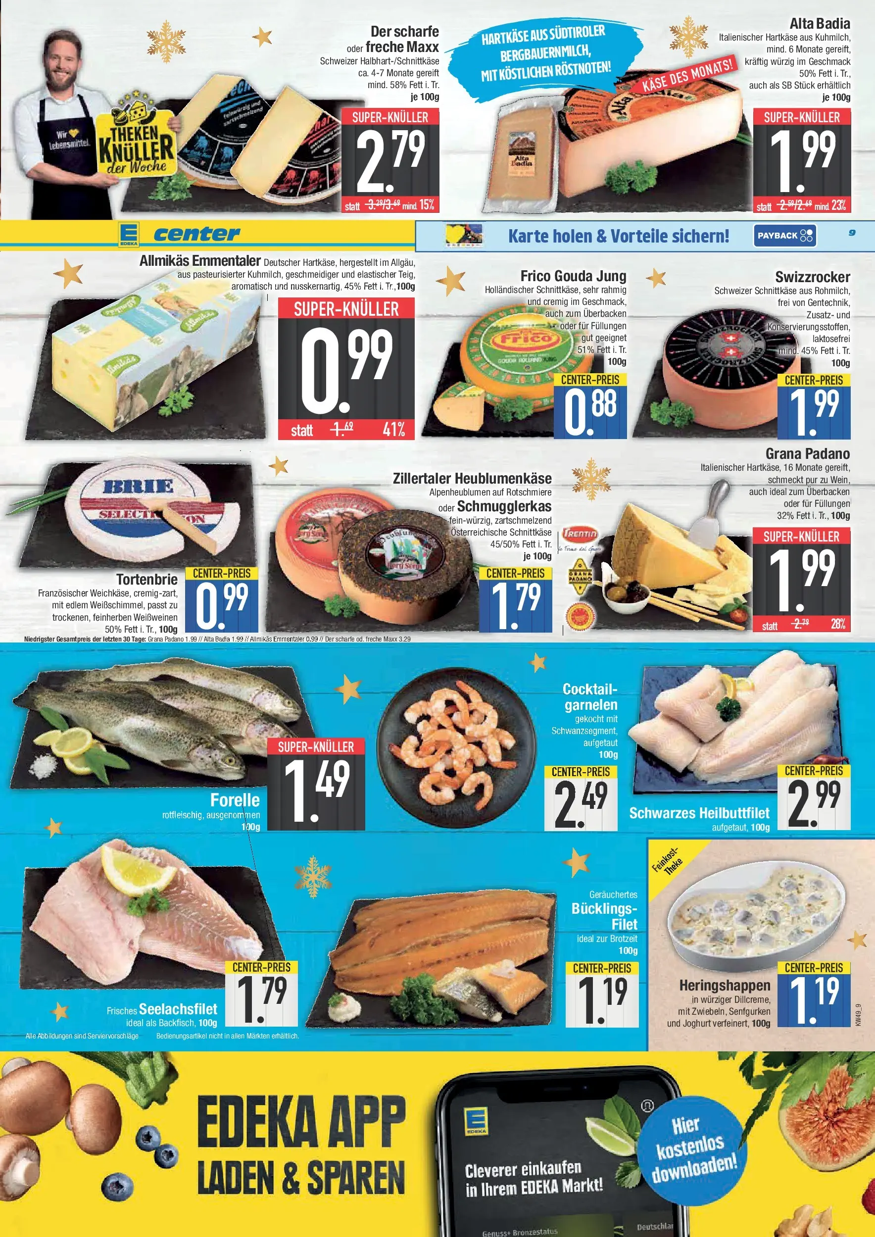 Edeka prospekt München	 (ab 30.11.2025) » Angebote Online | Seite: 9 | Produkte: Käse, Theke, Gouda, Garnelen