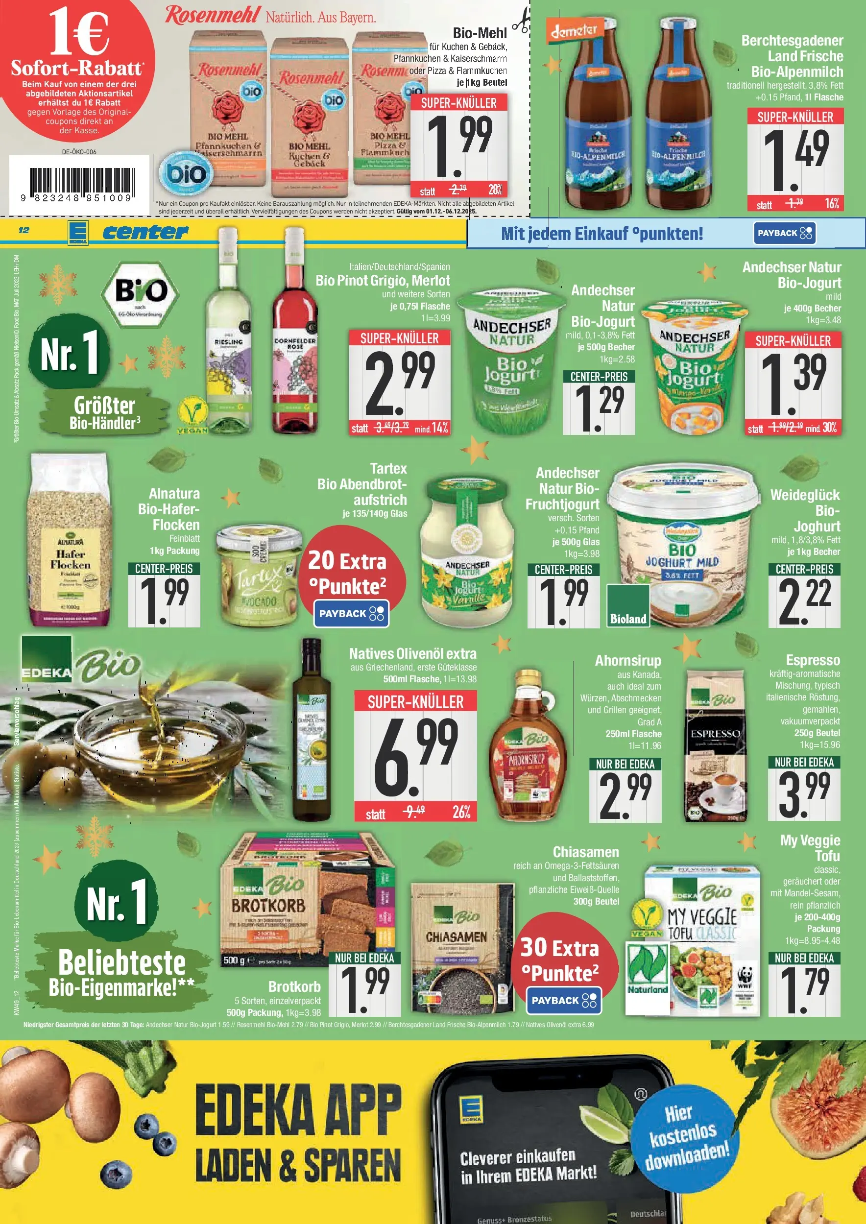 Edeka prospekt München	 (ab 30.11.2025) » Angebote Online | Seite: 12 | Produkte: Olivenol, Pizza, Kuchen, Flocken